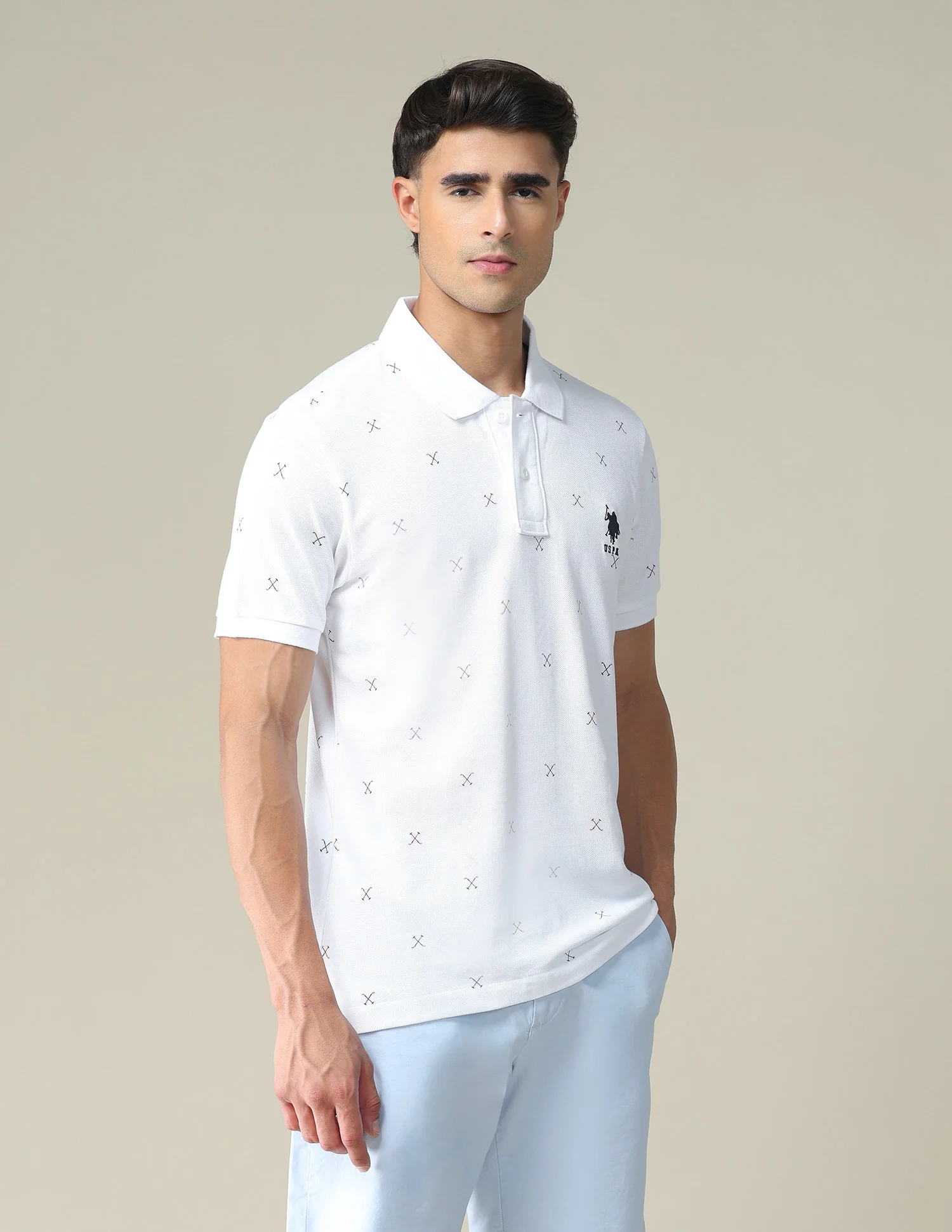 All Over Brand Print Polo Shirt - Image 4