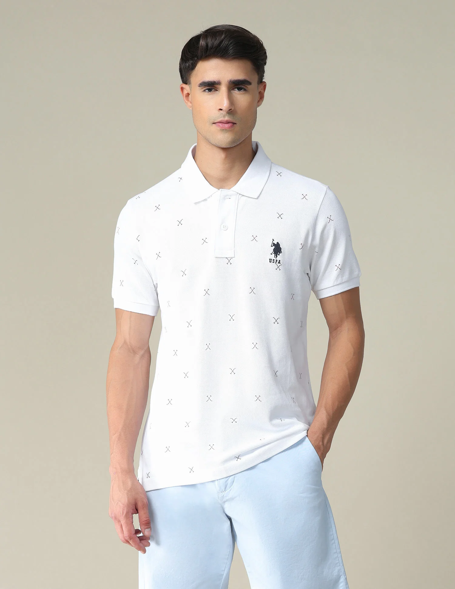 All Over Brand Print Polo Shirt - Image 6