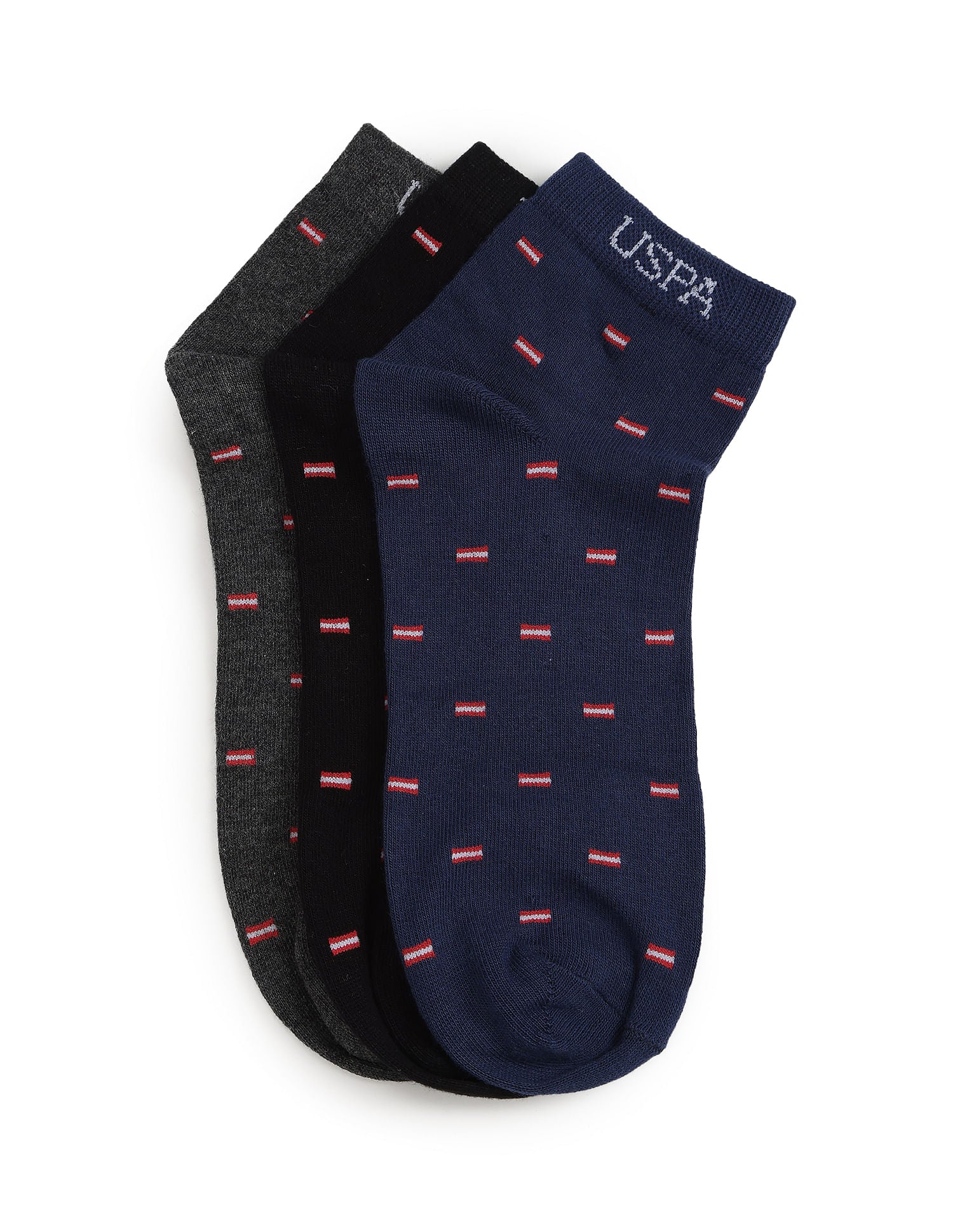 Ankle Length Stretch I646 Socks - Pack Of 3