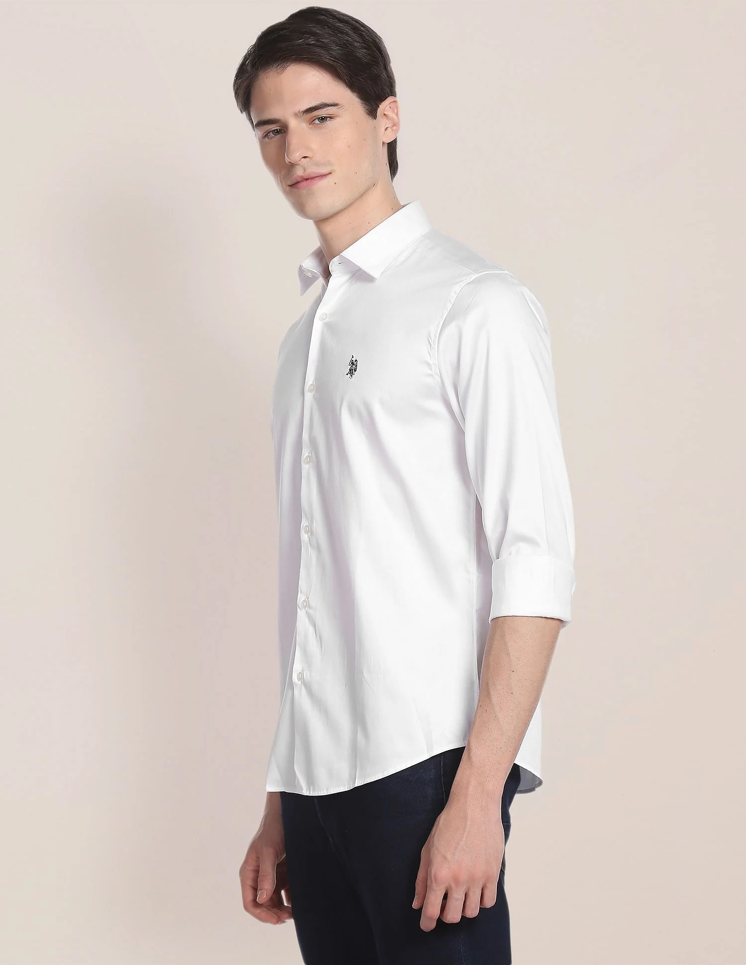Barrel Cuff Solid Casual Shirt - Image 4