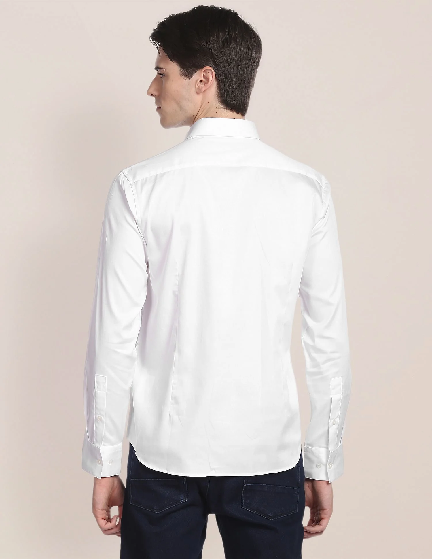 Barrel Cuff Solid Casual Shirt - Image 5