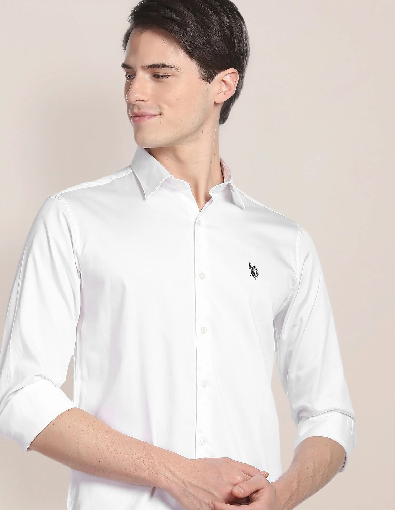 Barrel Cuff Solid Casual Shirt - Image 6