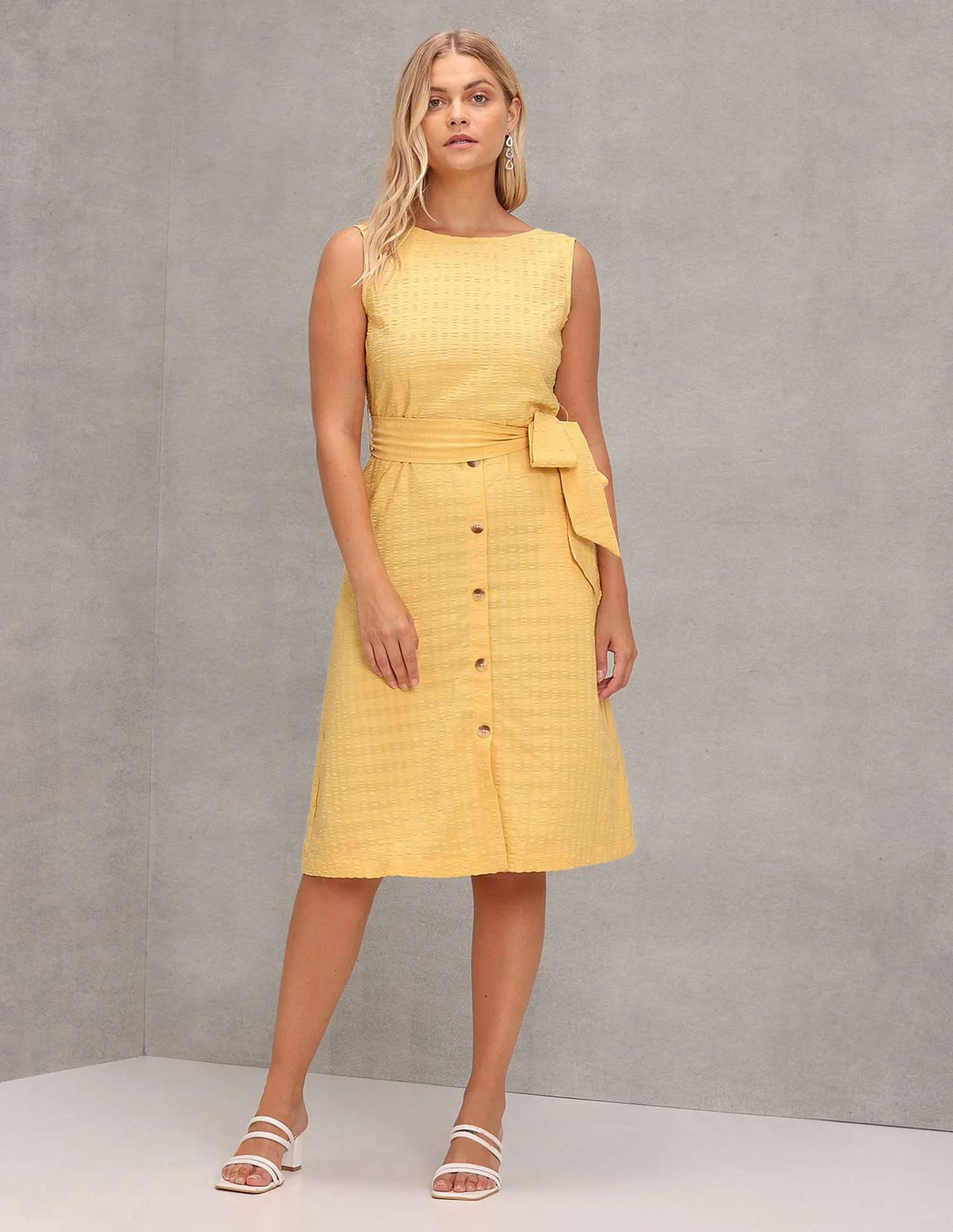 Boat Neck Polyester A-Line Dress - Image 6