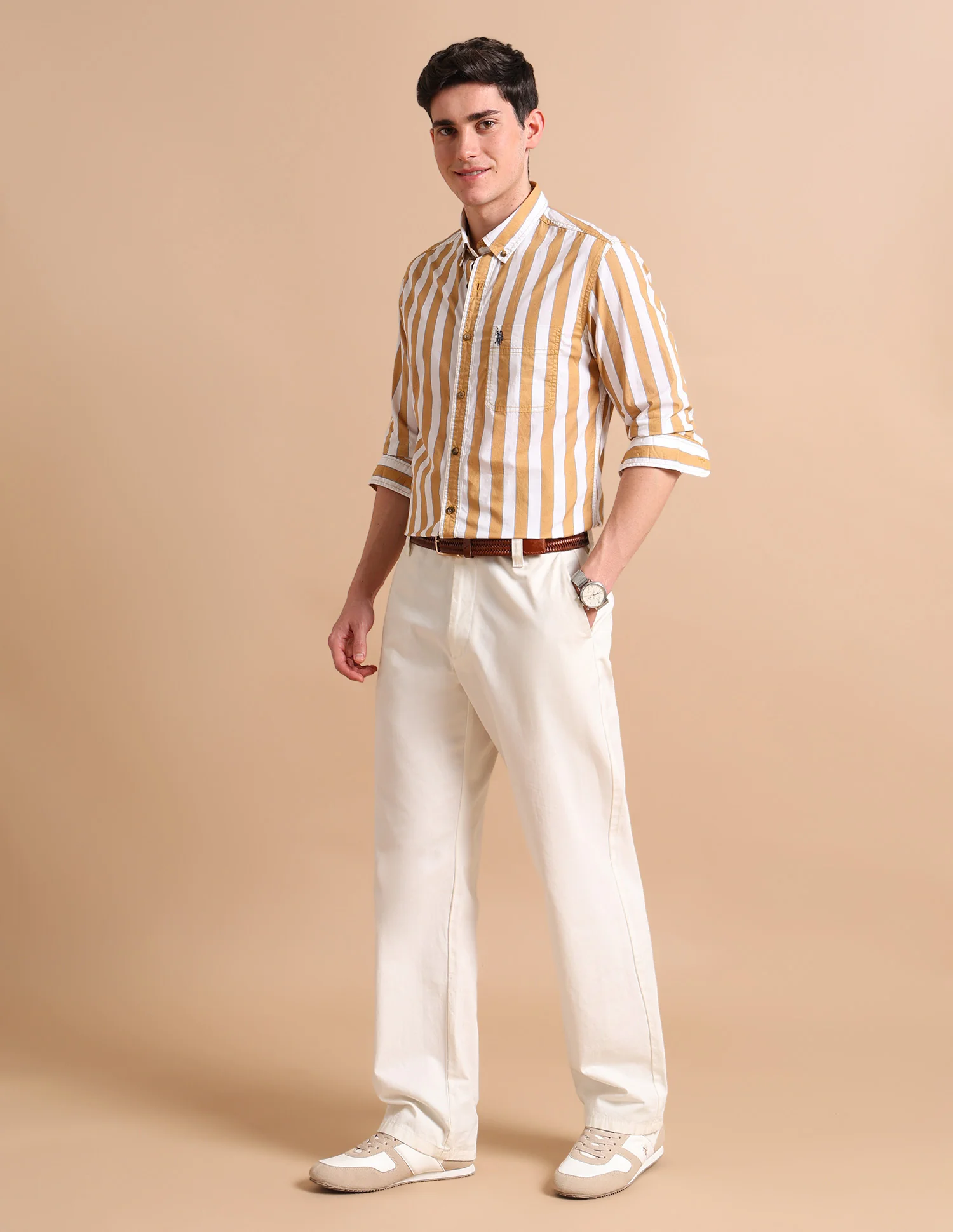 Bold Stripe Twill Shirt - Image 3