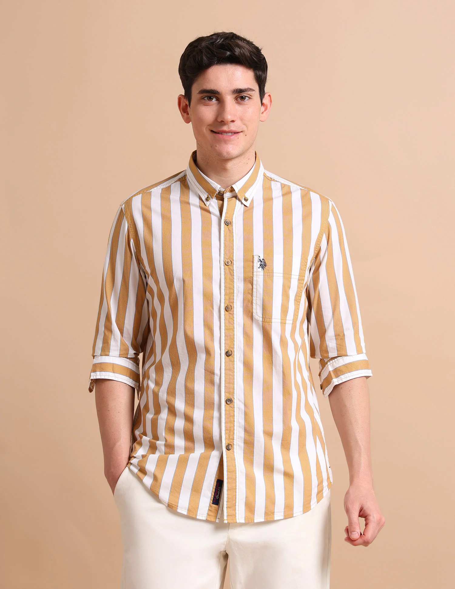 Bold Stripe Twill Shirt - Image 6
