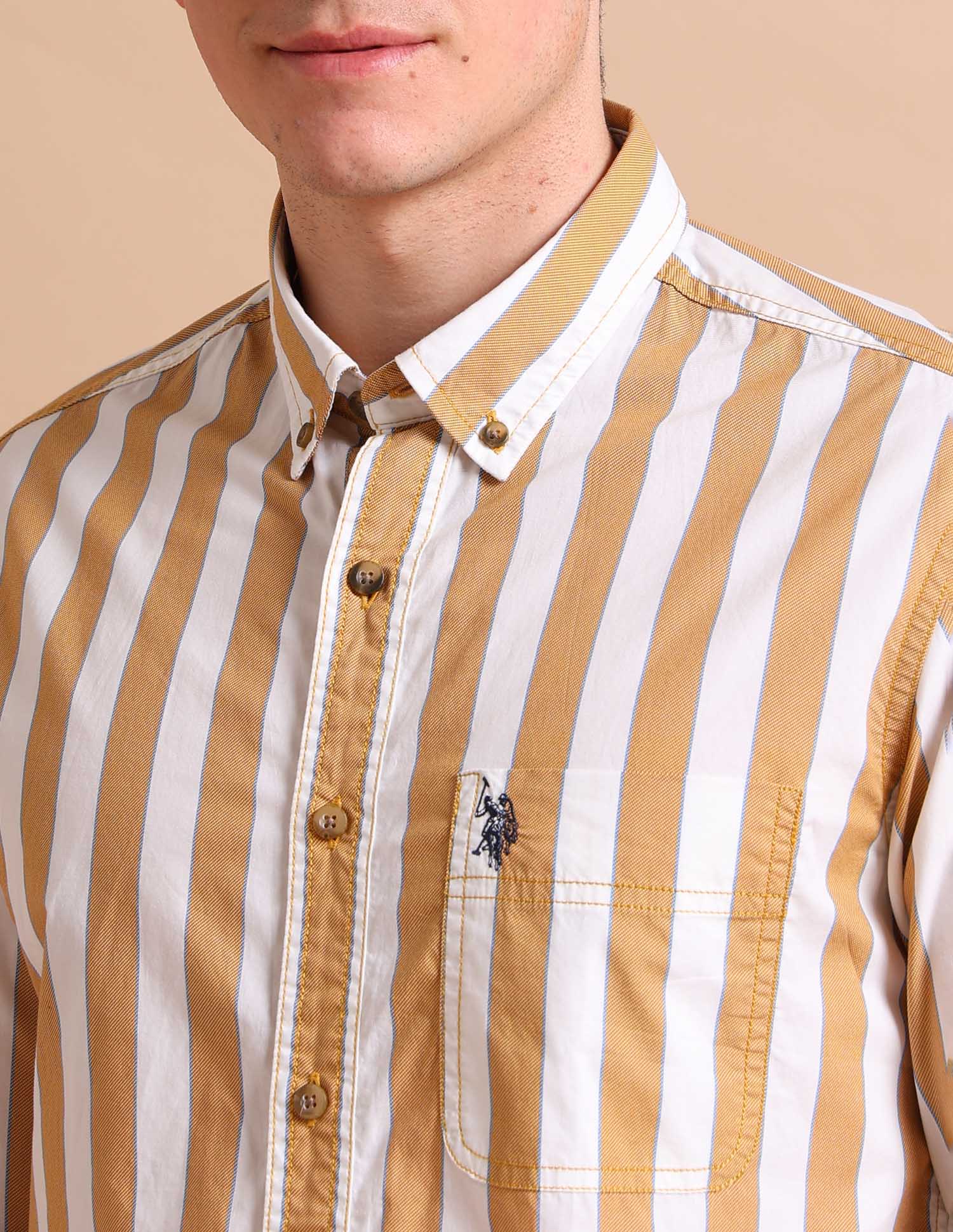 Bold Stripe Twill Shirt - Image 7