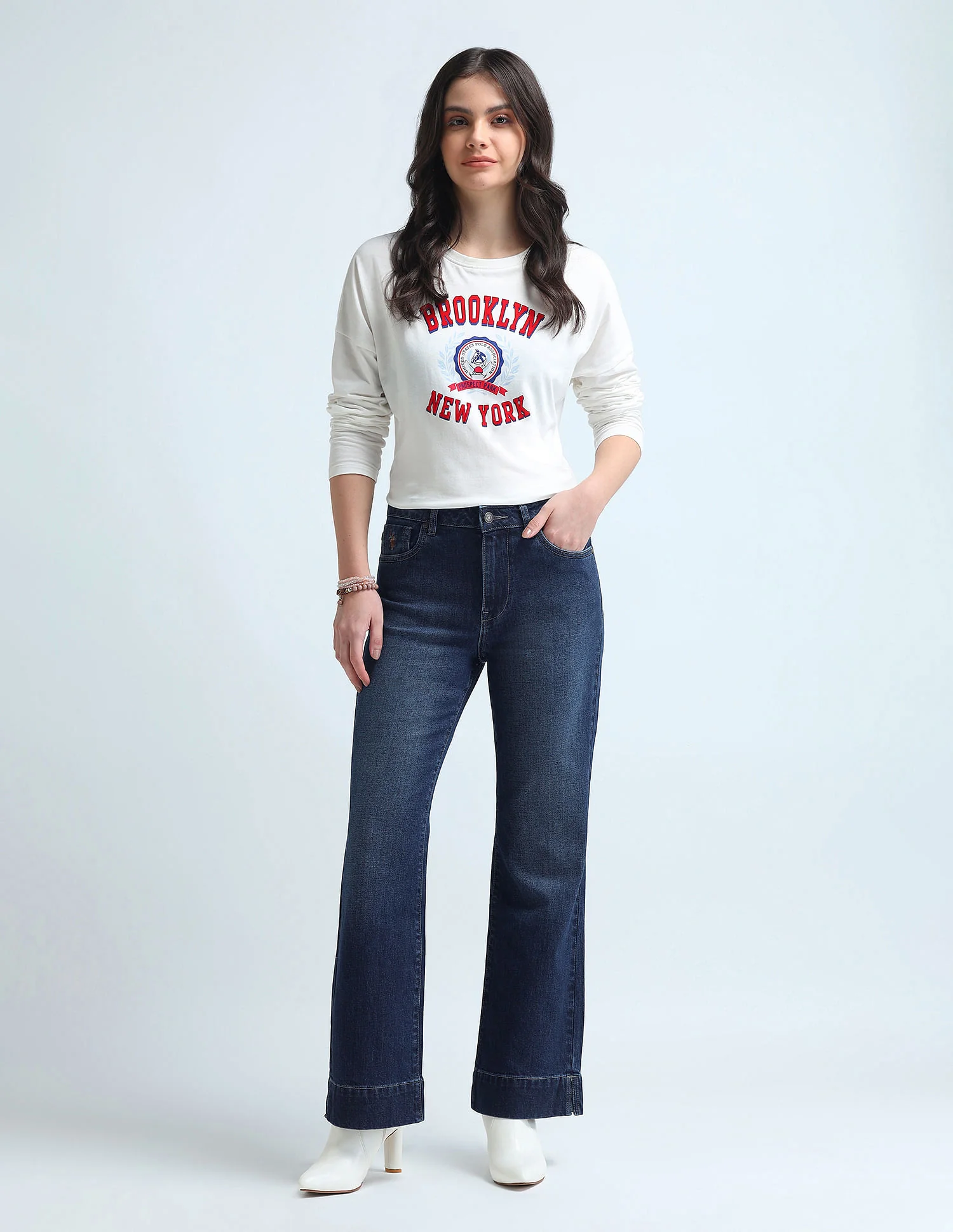 Bootcut Fit Blue Jeans - Image 3