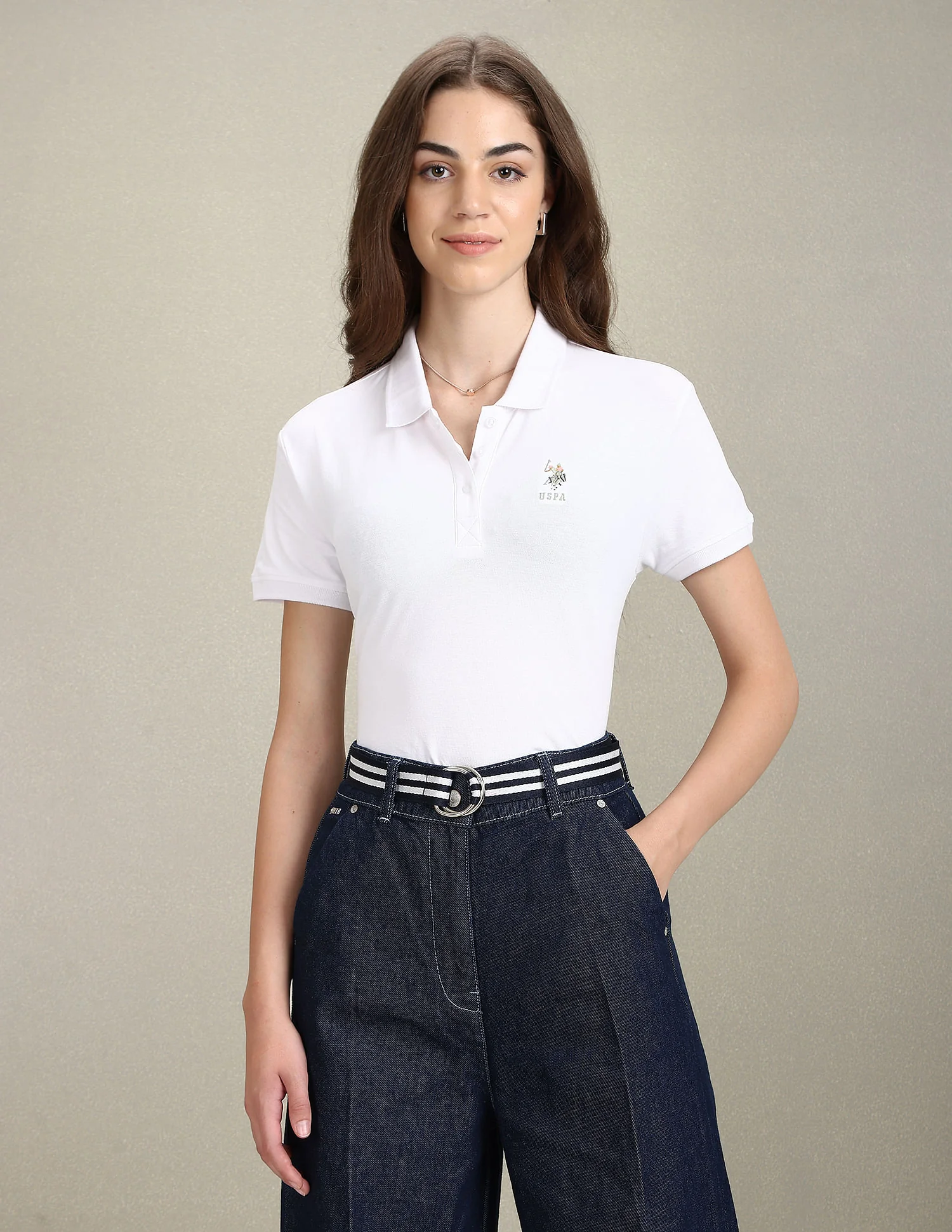 Boxy Crop Polo Shirt - Image 6