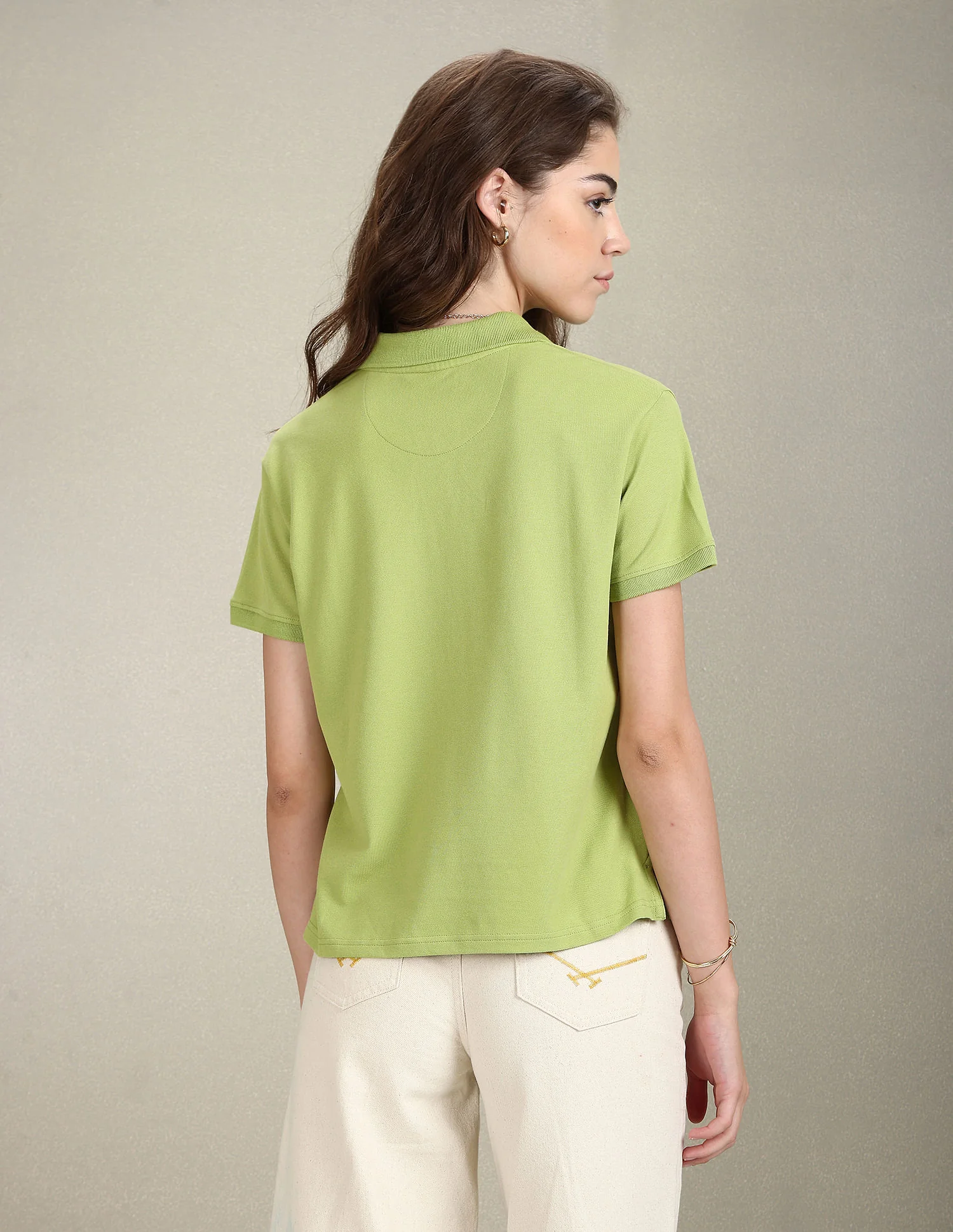 Boxy Crop Polo Shirt - Image 5