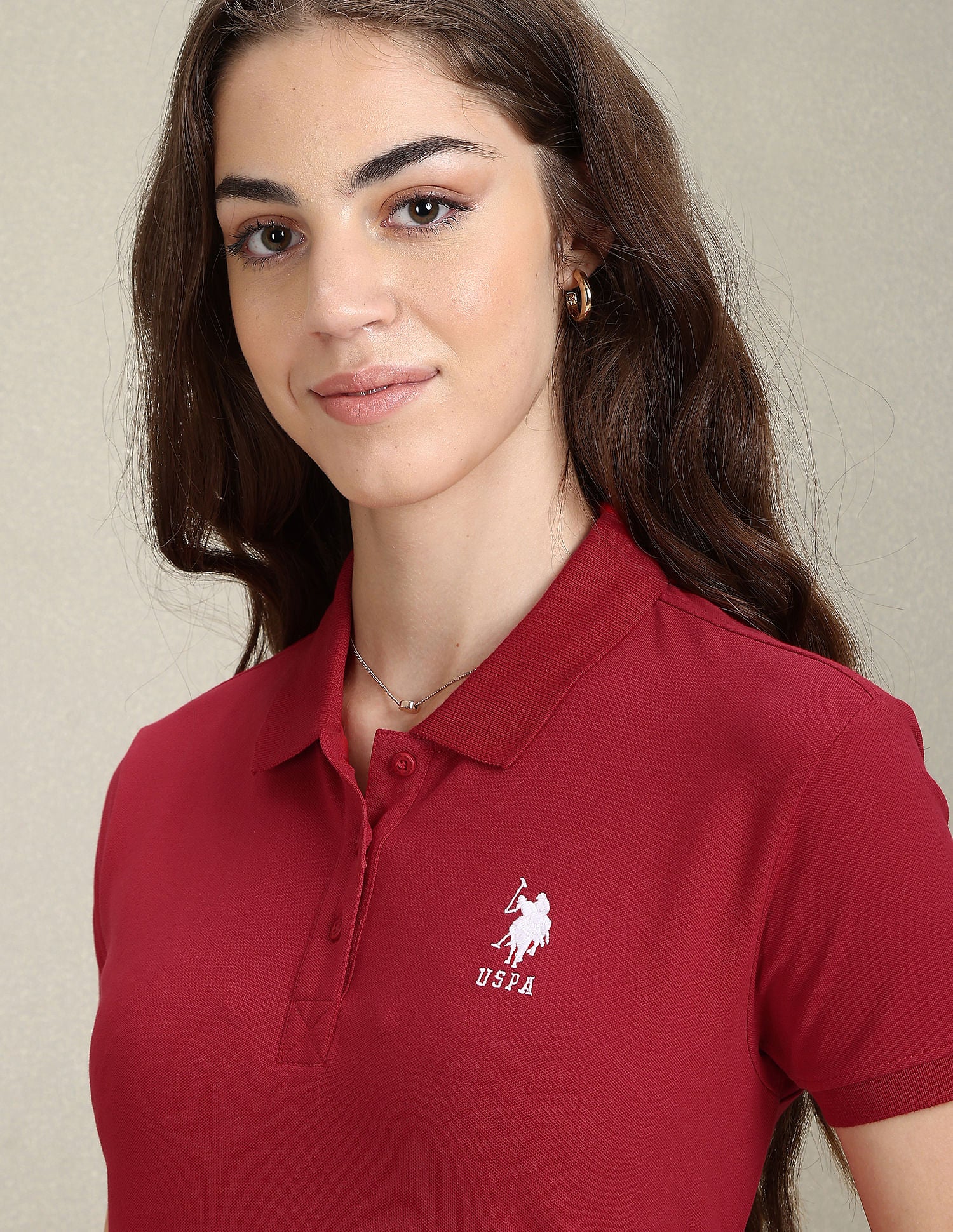Boxy Crop Polo Shirt - Image 7