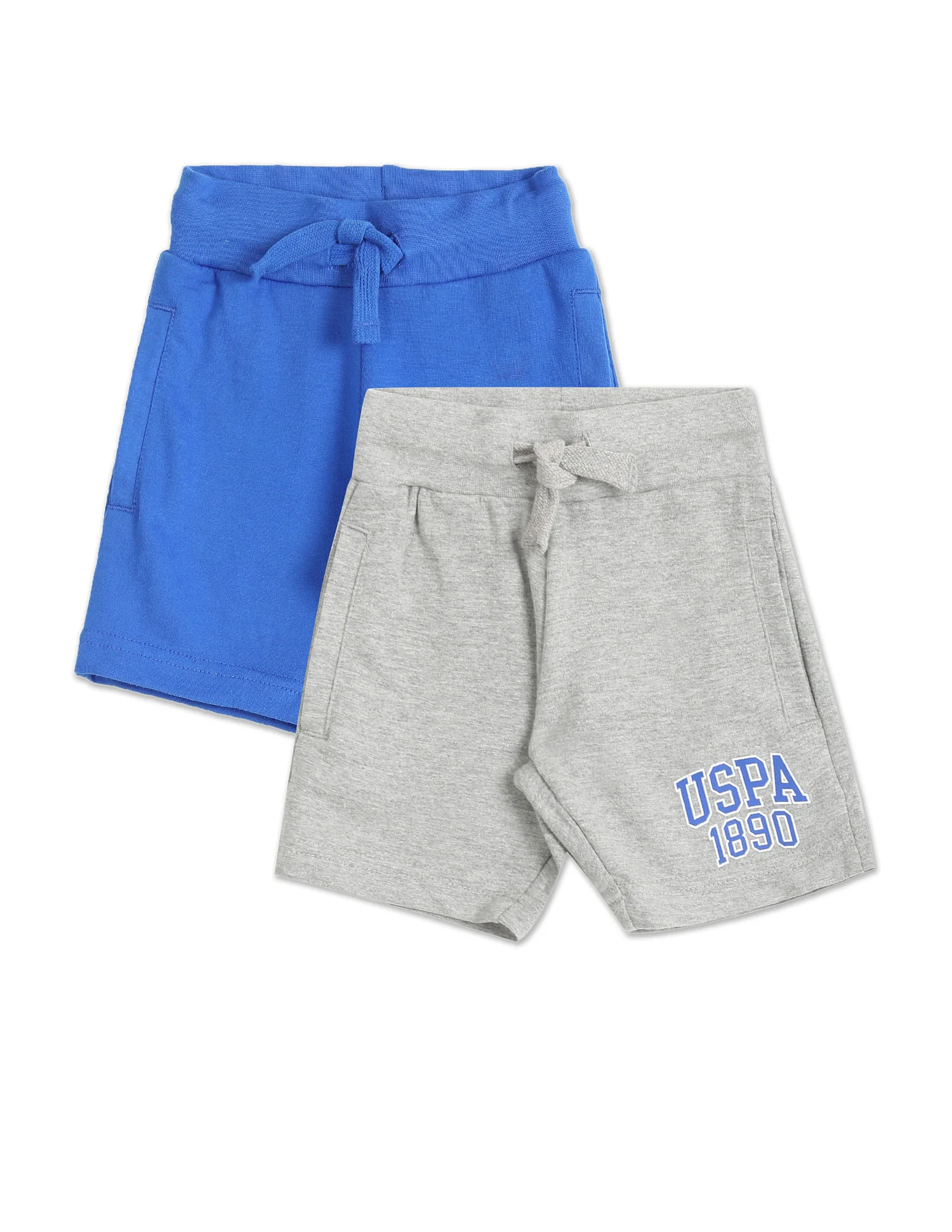 Boys Assorted Mid Rise Knit Shorts - Pack Of 2