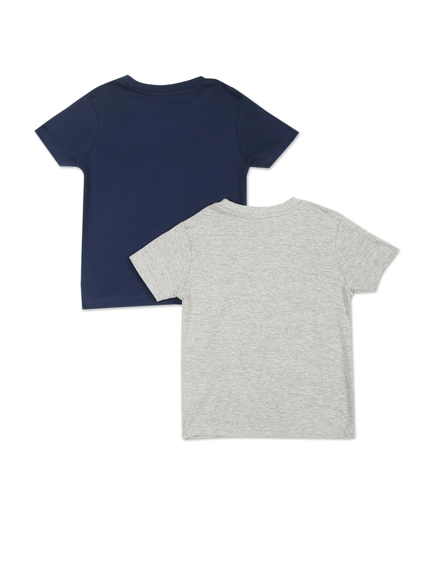 Boys Assorted Ribbed Neck Brand Print T-Shirt - Pack Of 2 - Image 2