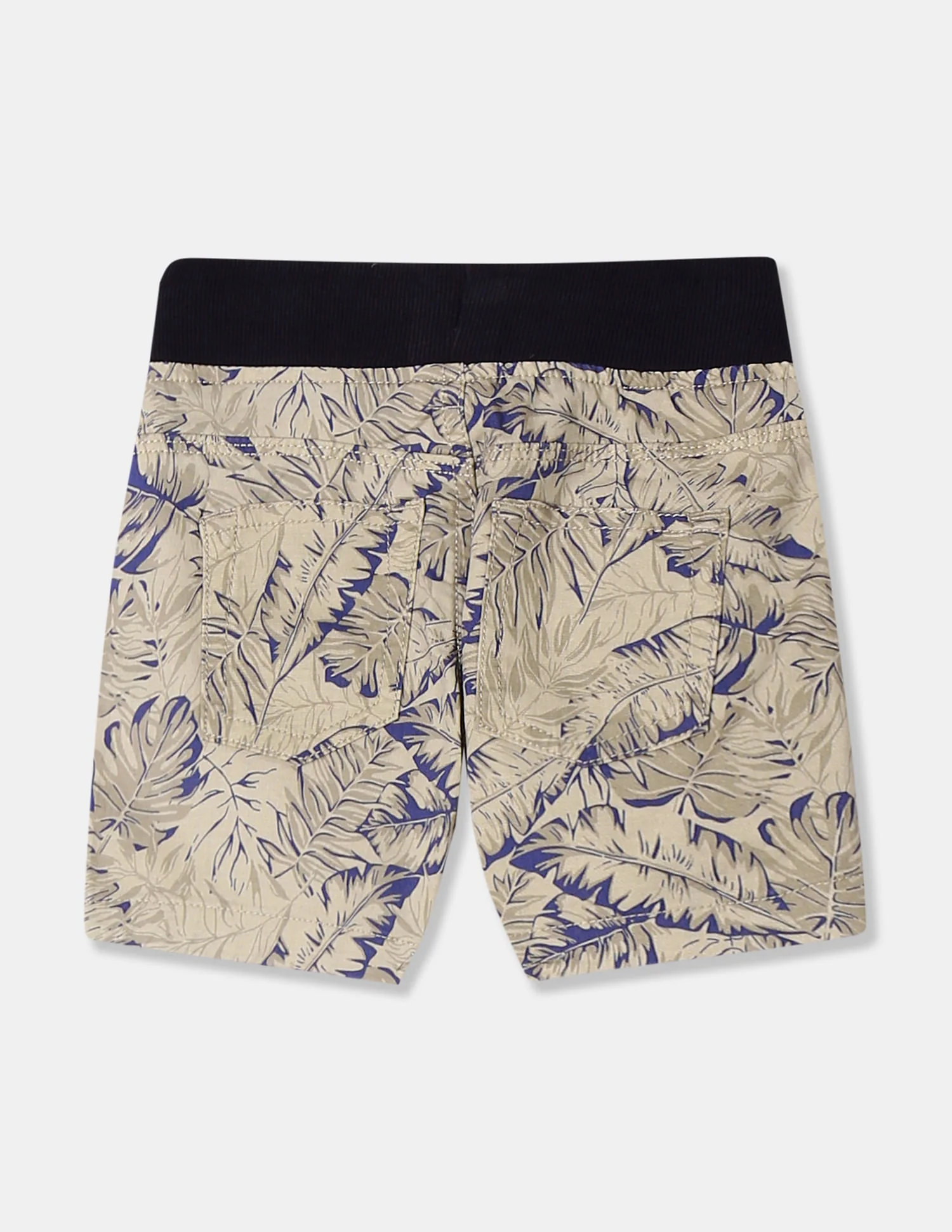 Boys Beige Tropical Print Woven Shorts - Image 2