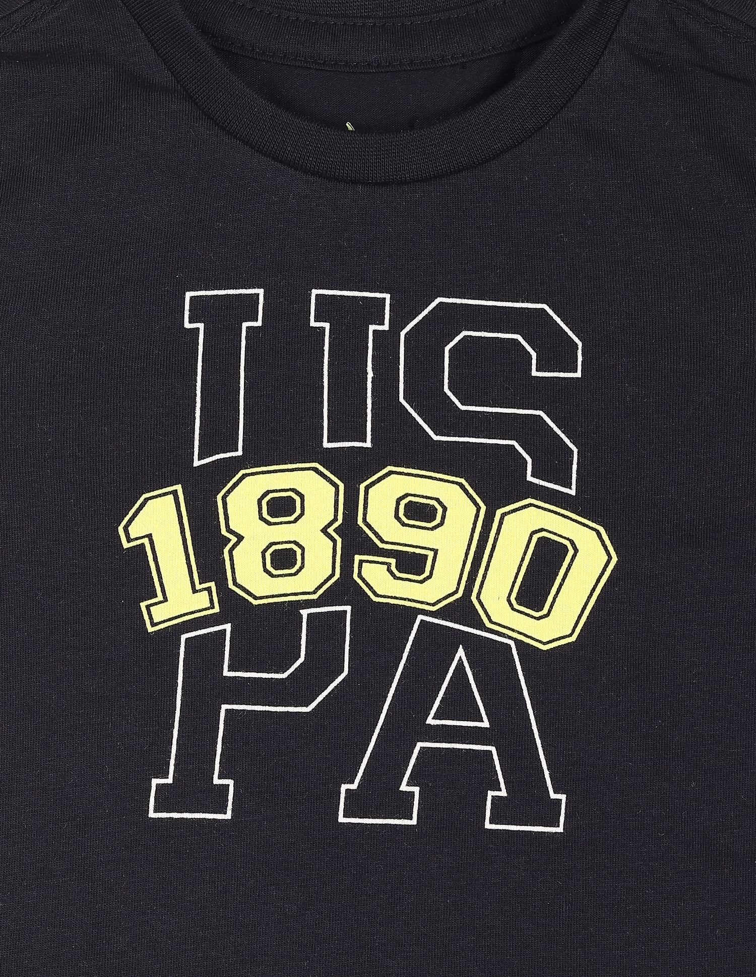 Boys Black Brand Print Cotton Set - Image 5