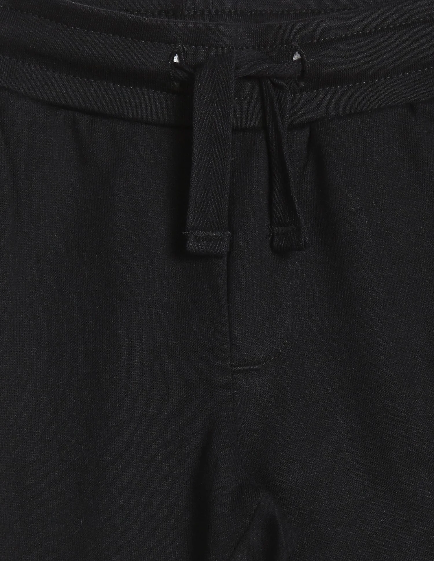 Boys Black Mid Rise Brand Print Cotton Joggers - Image 3