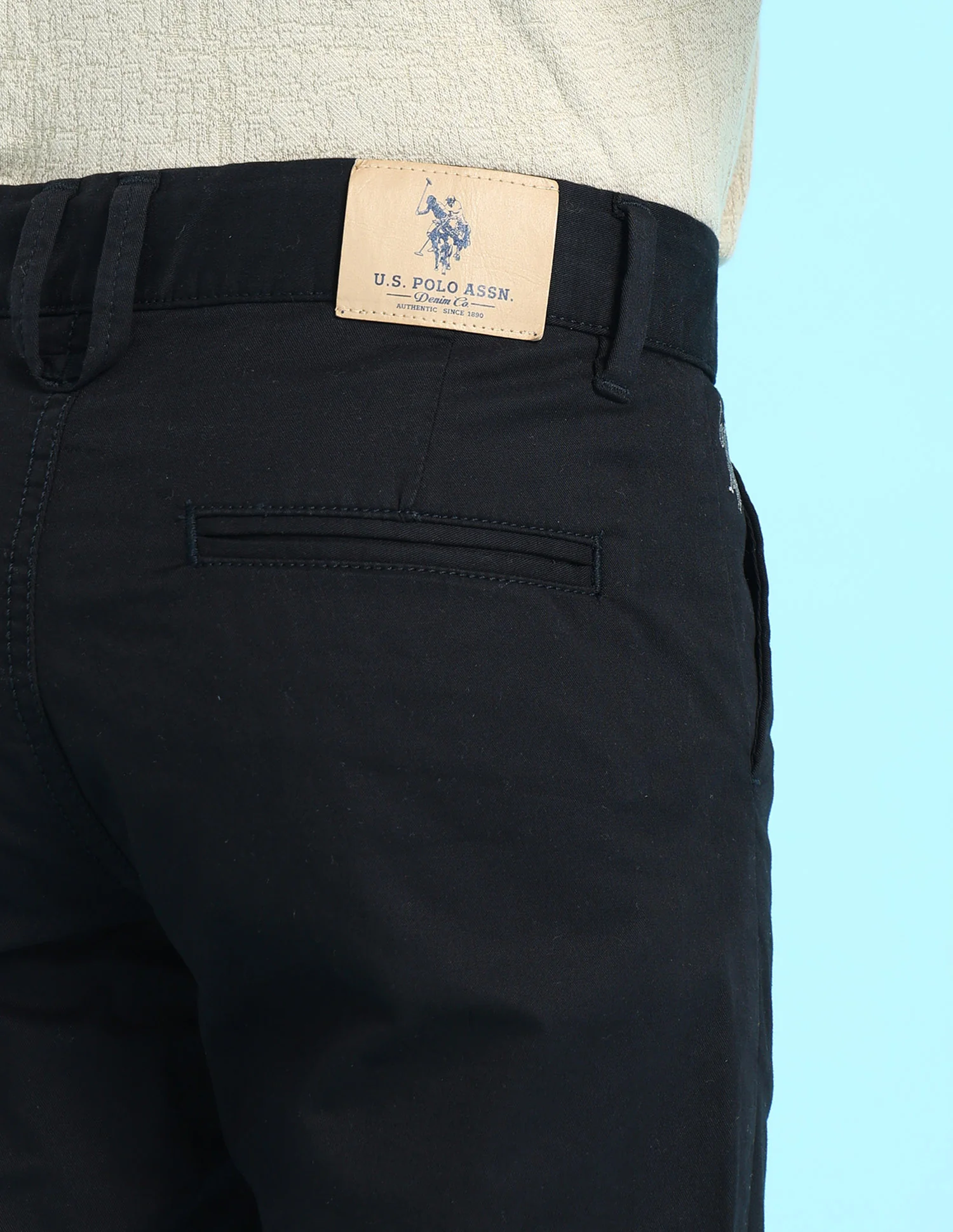 Boys Black Mid Rise Solid Twill Trousers - Image 9