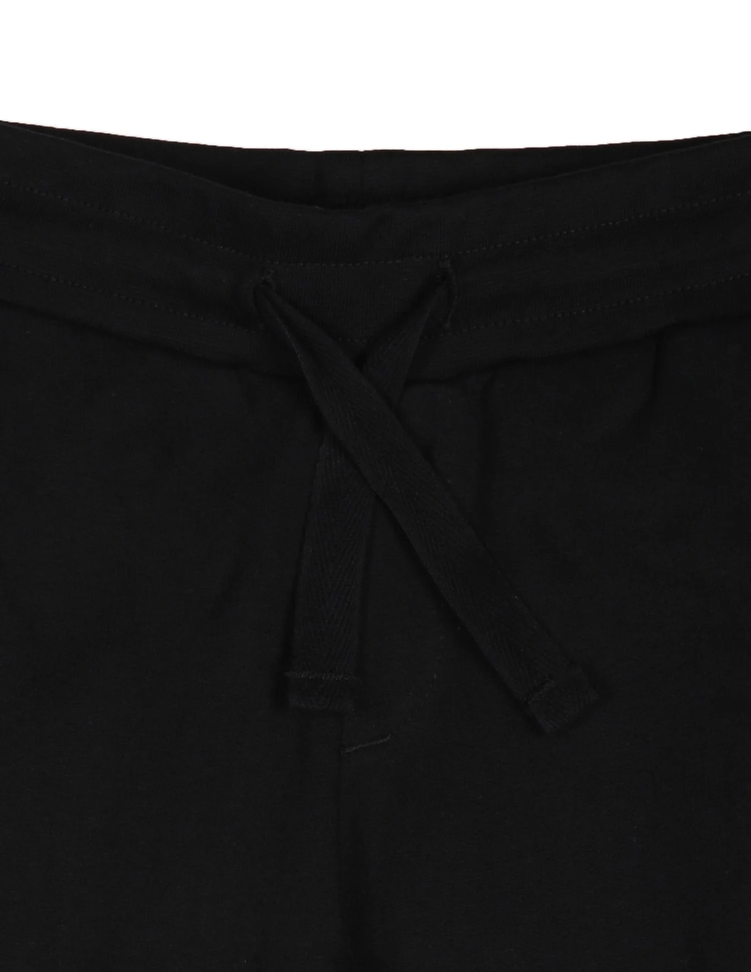 Boys Black Printed Logo Solid Cotton Joggers - Image 3