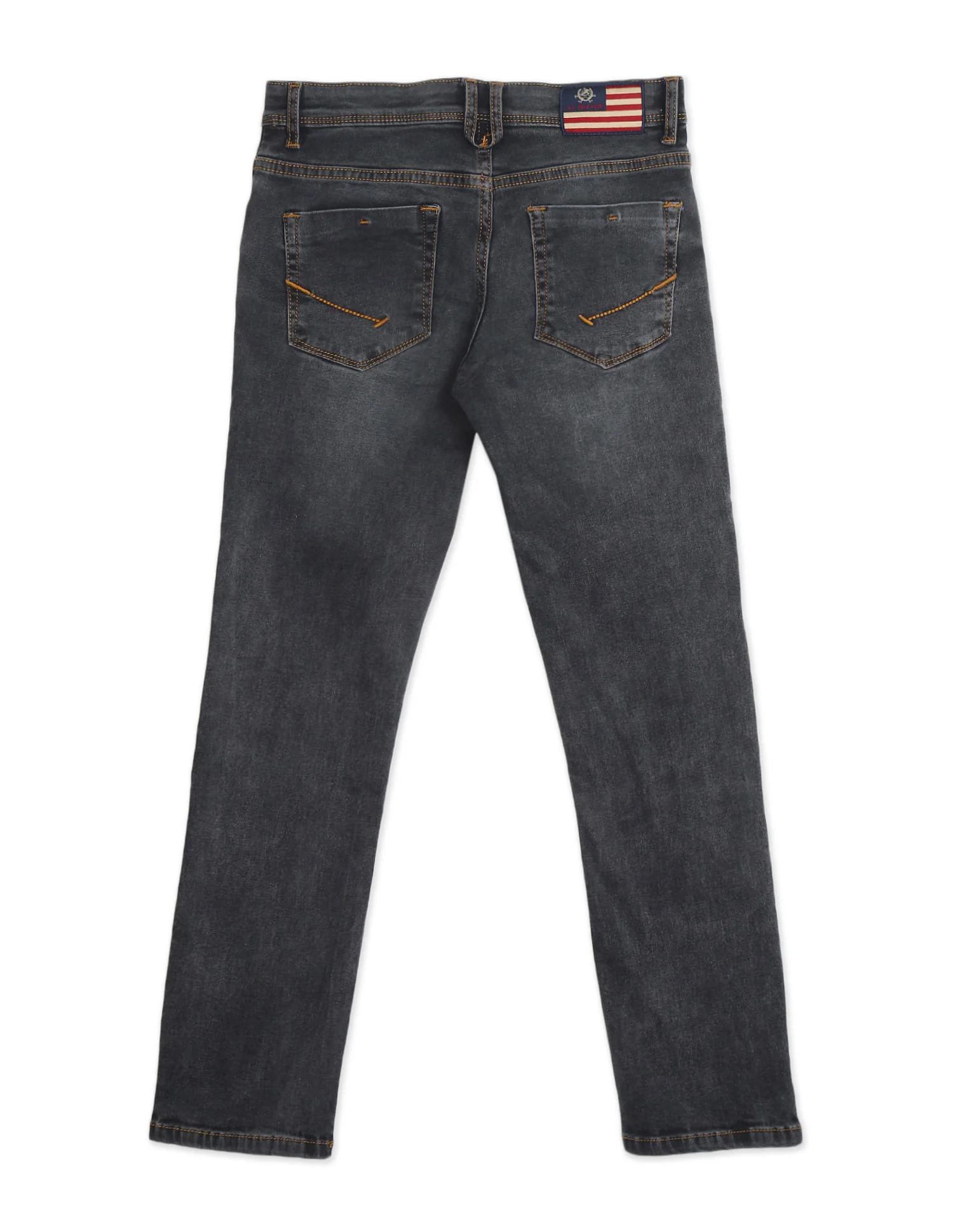 Boys Black Slim Fit Faded Jeans - Image 2