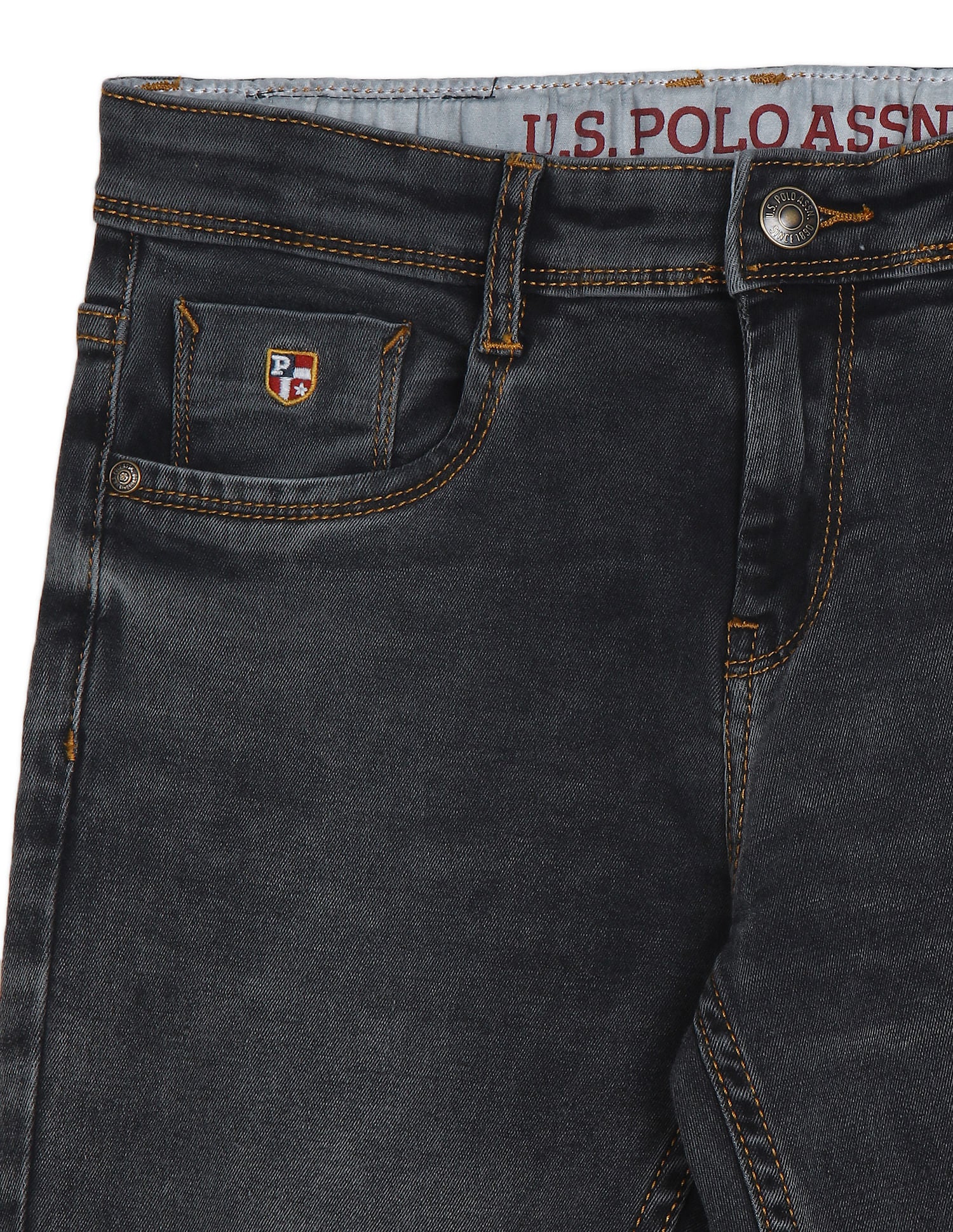 Boys Black Slim Fit Faded Jeans - Image 4