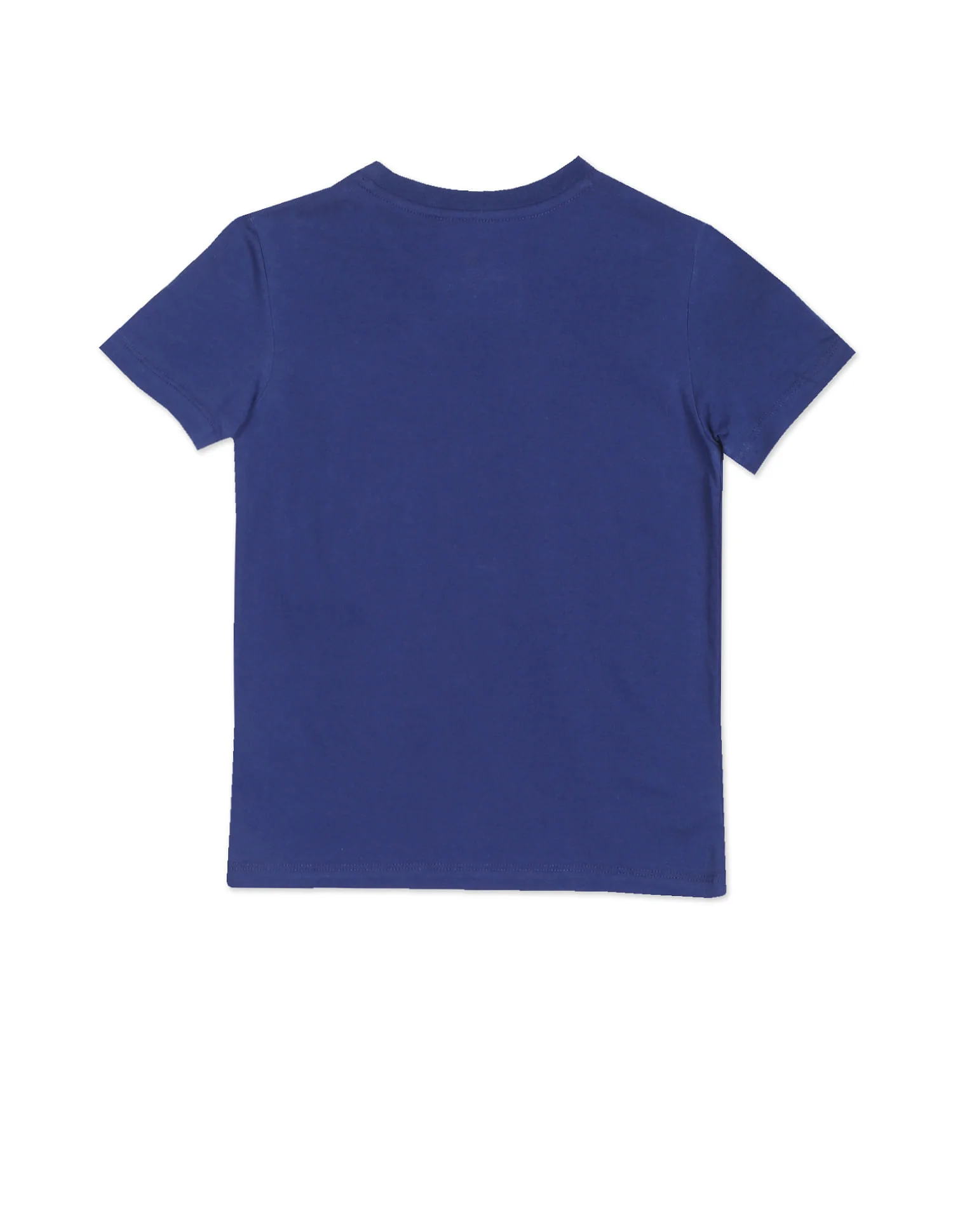 Boys Blue Crew Neck Brand Print Shirt - Image 2