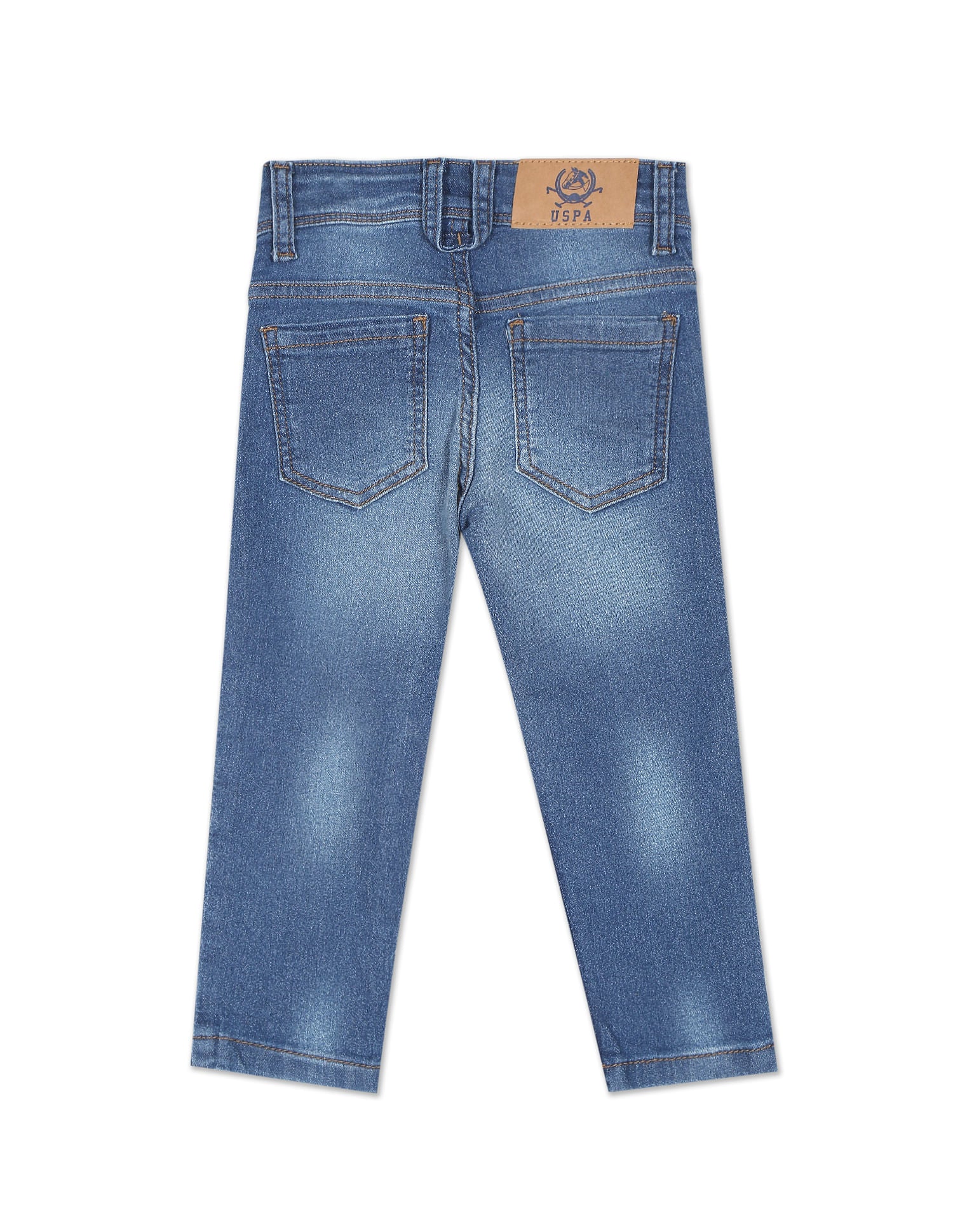 Boys Blue Mid Rise Slim Fit Jeans - Image 2