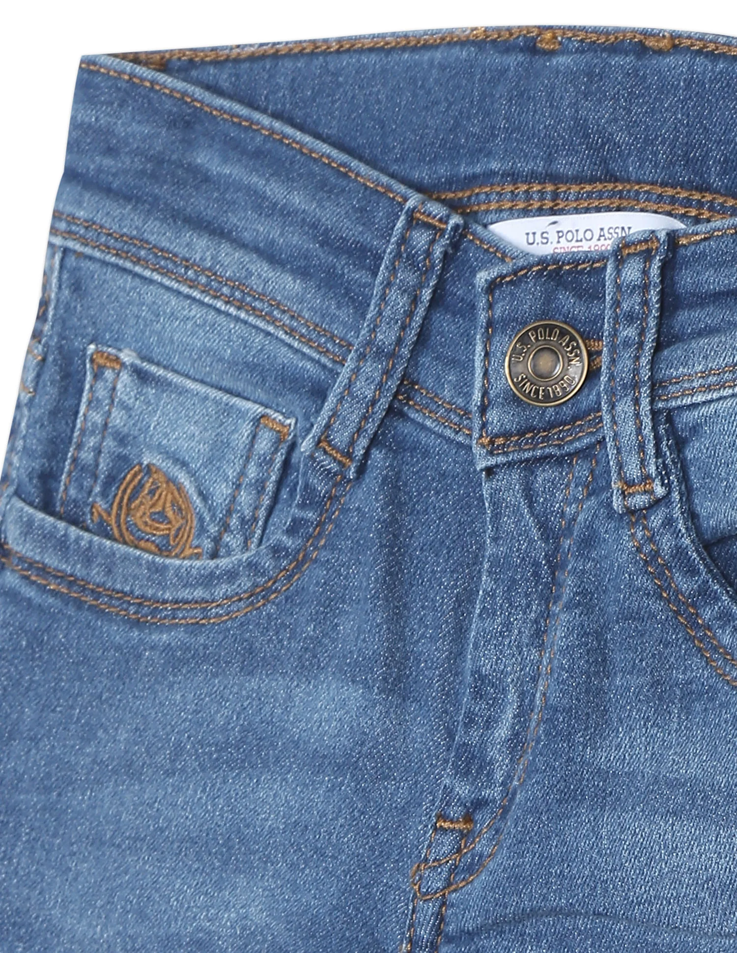 Boys Blue Mid Rise Slim Fit Jeans - Image 3