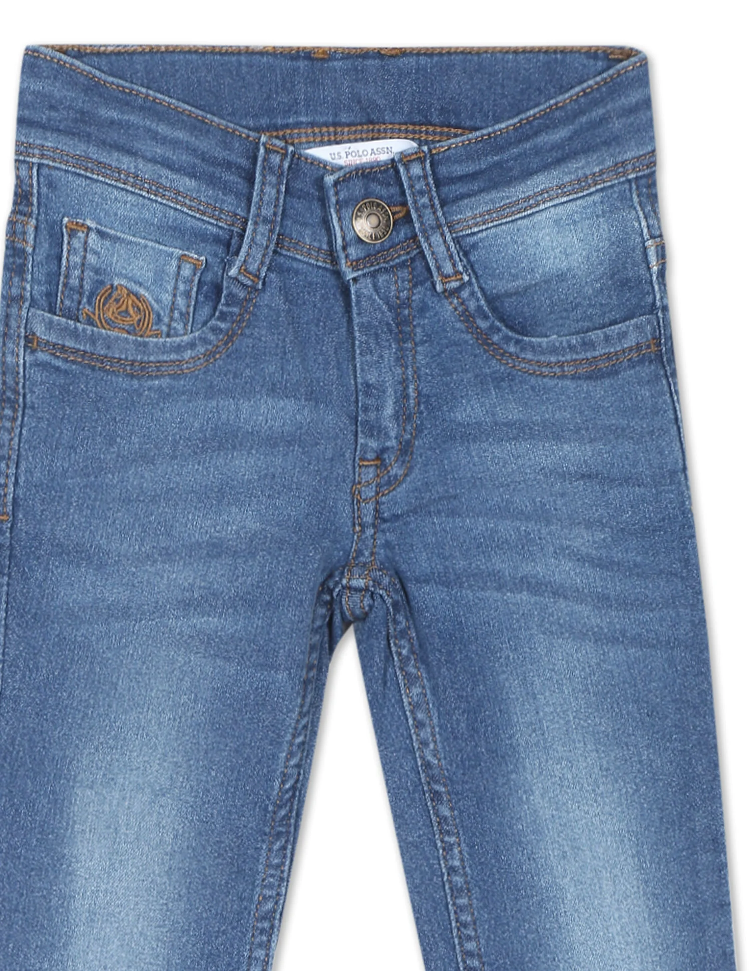 Boys Blue Mid Rise Slim Fit Jeans - Image 4
