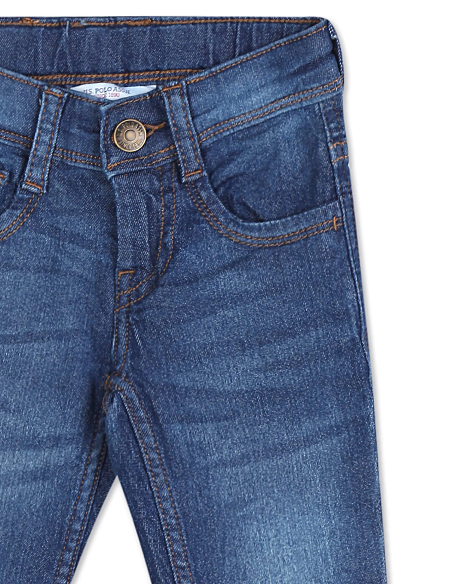 Boys Blue Mid Rise Slim Fit Jeans - Image 4