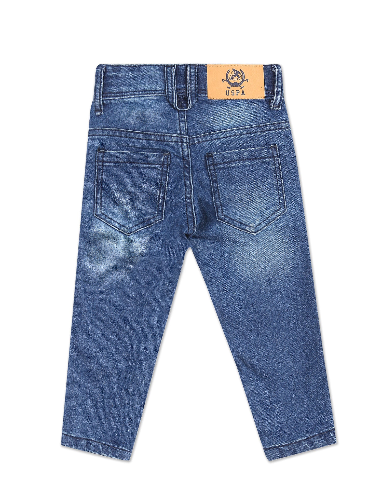Boys Blue Skinny Fit Stone Wash Jeans - Image 2