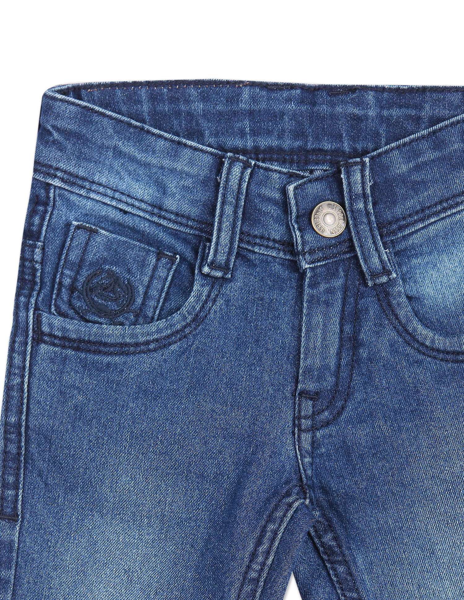 Boys Blue Skinny Fit Stone Wash Jeans - Image 3