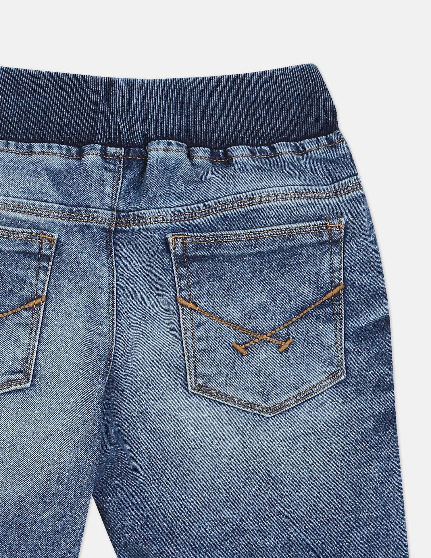 Boys Blue Slim Fit Distressed Denim Shorts - Image 5