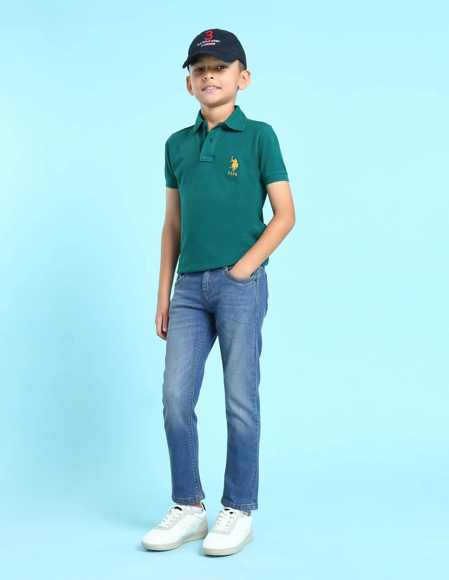 Boys Blue Slim Fit Stone Wash Jeans
