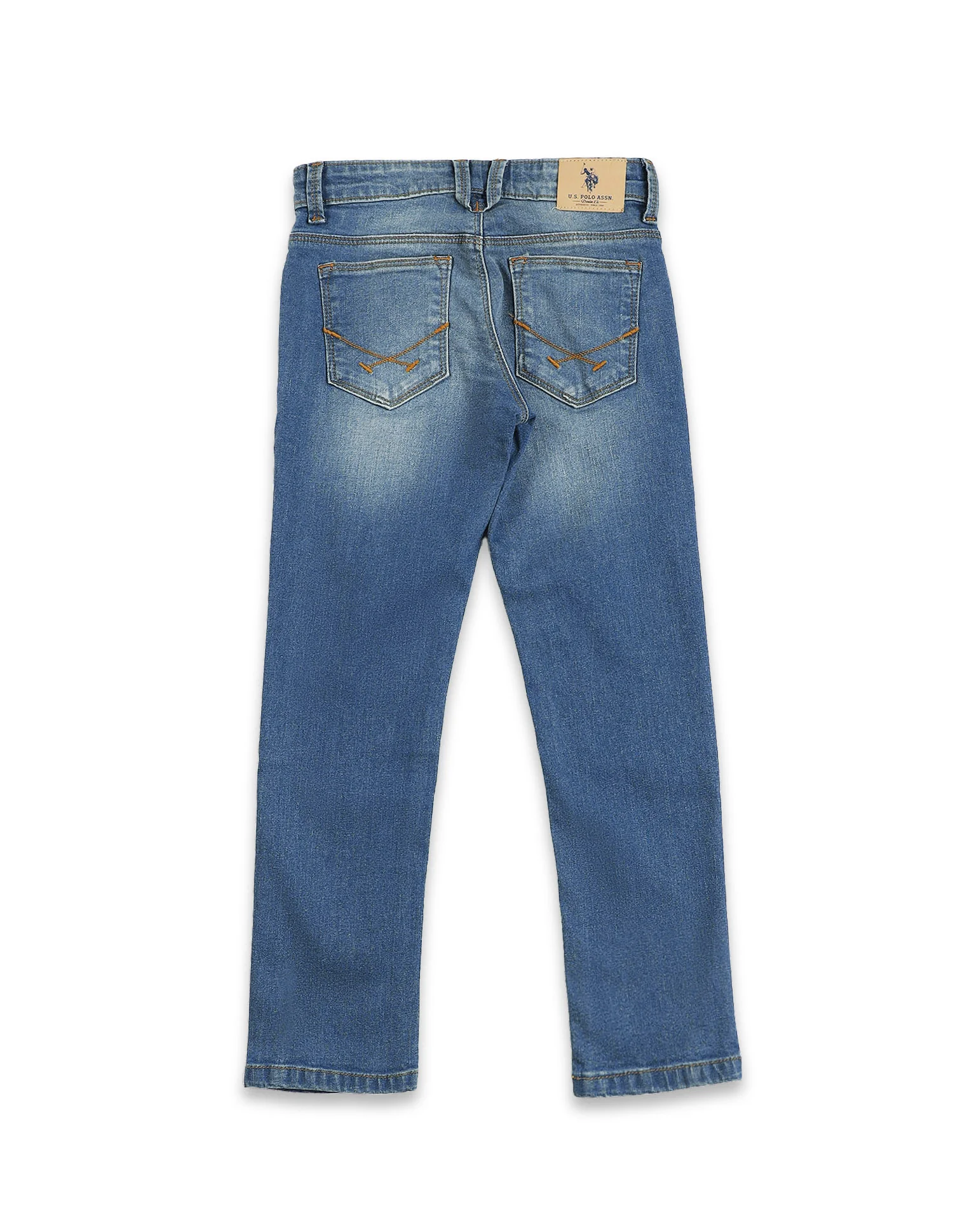 Boys Blue Slim Fit Stone Wash Jeans - Image 7