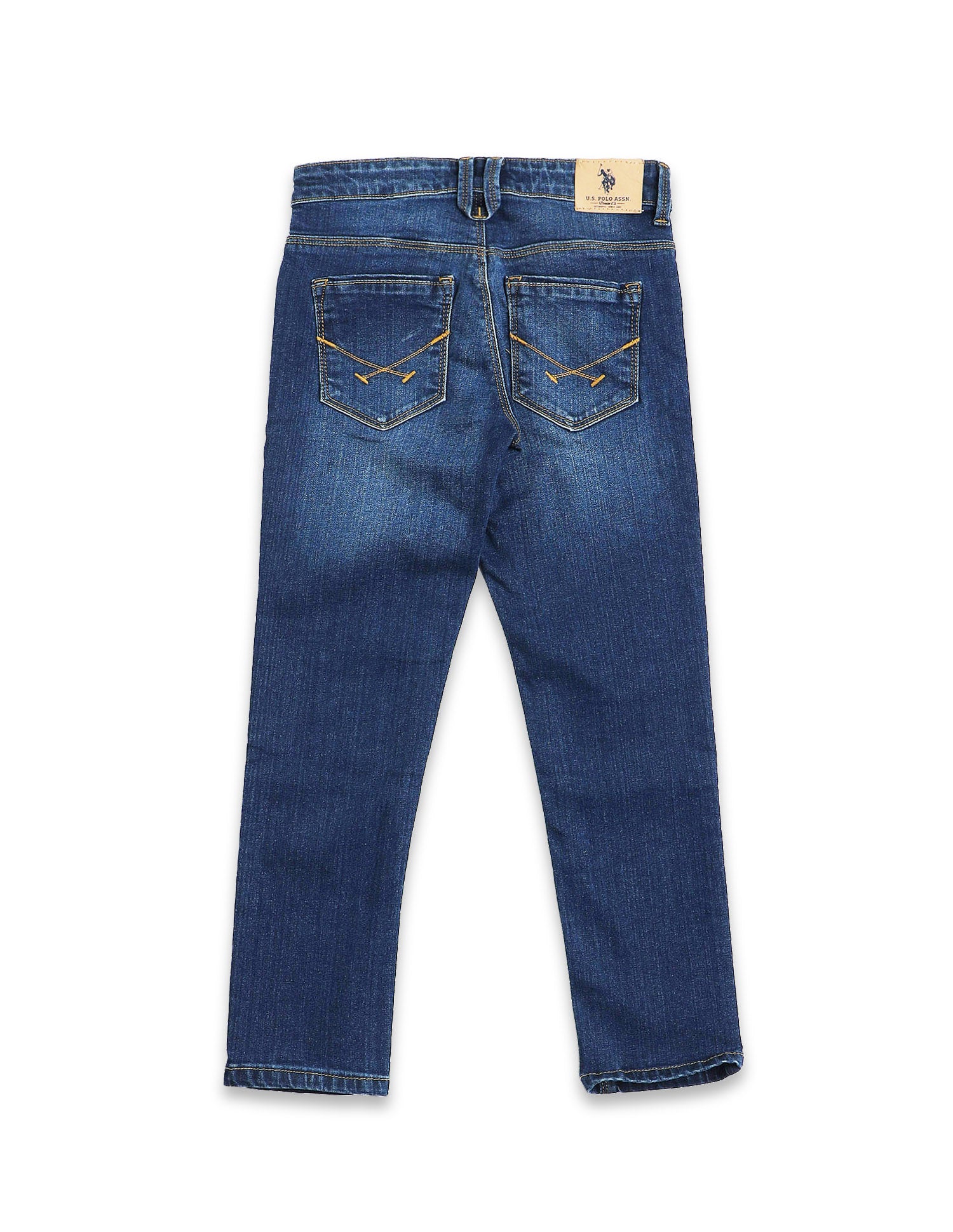 Boys Blue Slim Fit Stone Wash Jeans - Image 7