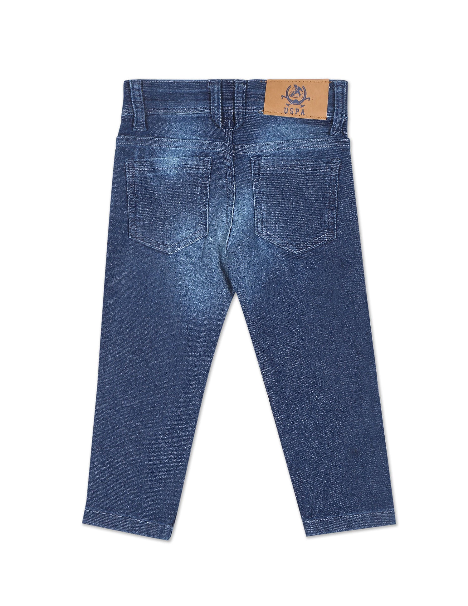 Boys Blue Slim Fit Stone Wash Jeans - Image 2