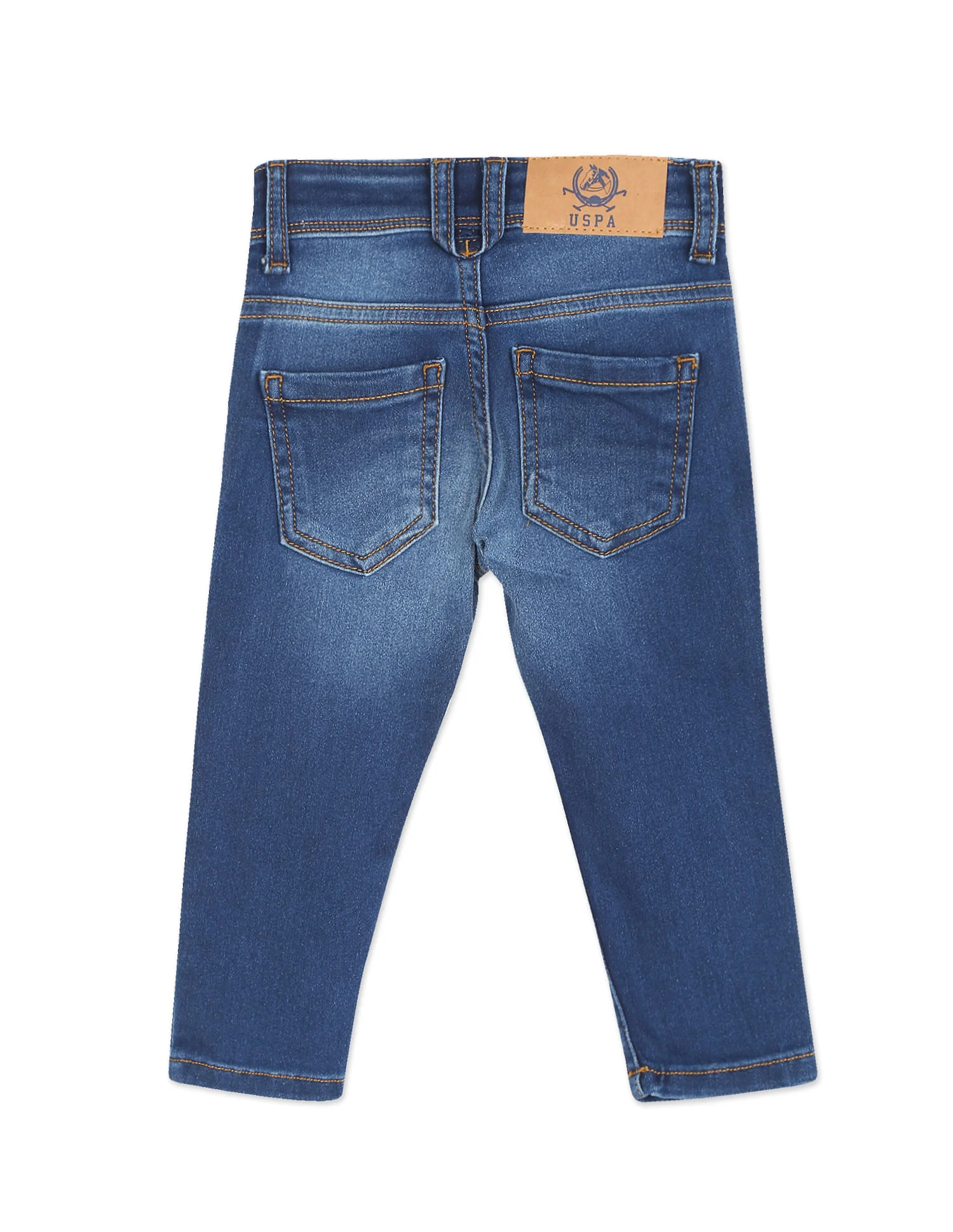 Boys Blue Slim Fit Stone Wash Jeans - Image 2