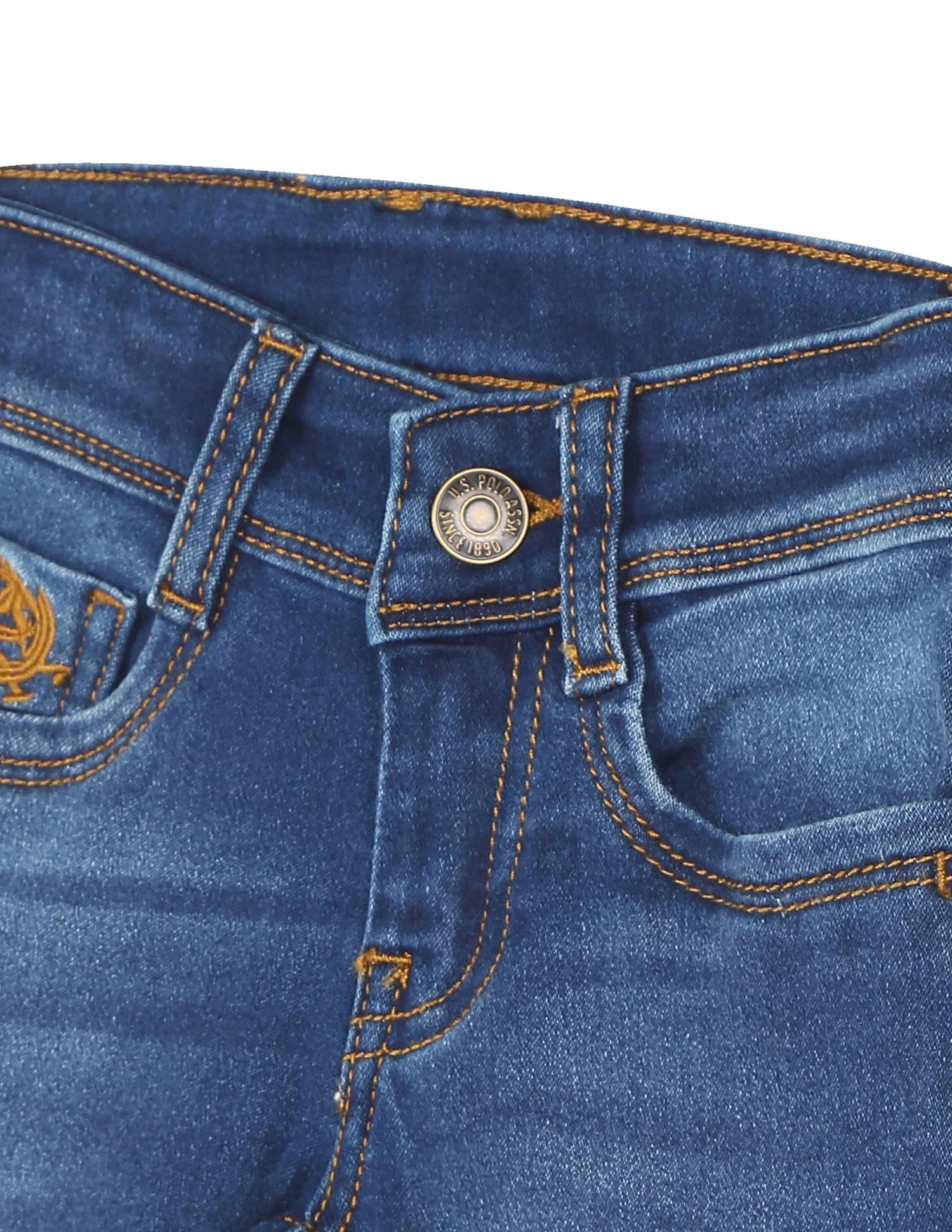Boys Blue Slim Fit Stone Wash Jeans - Image 3