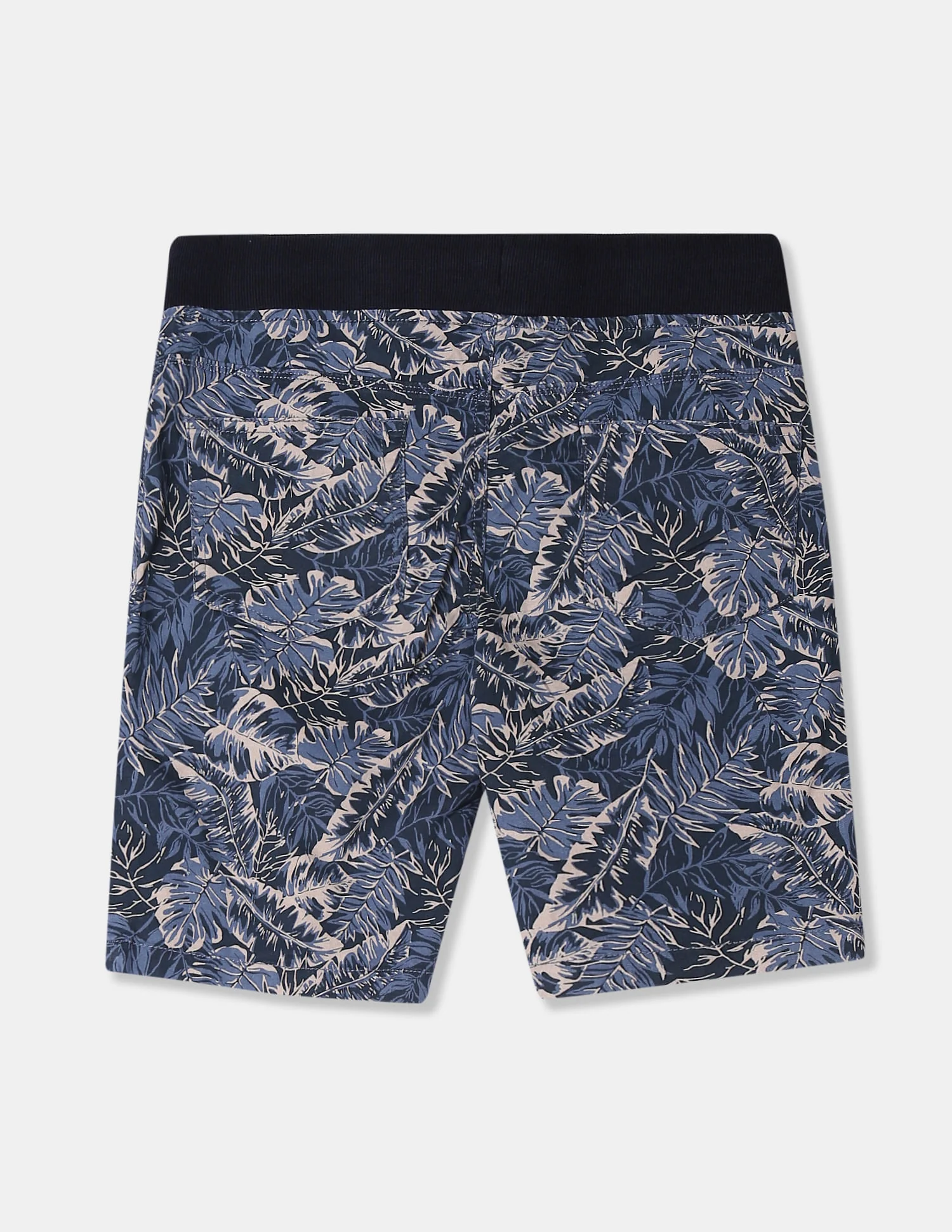 Boys Blue Tropical Print Woven Shorts - Image 2