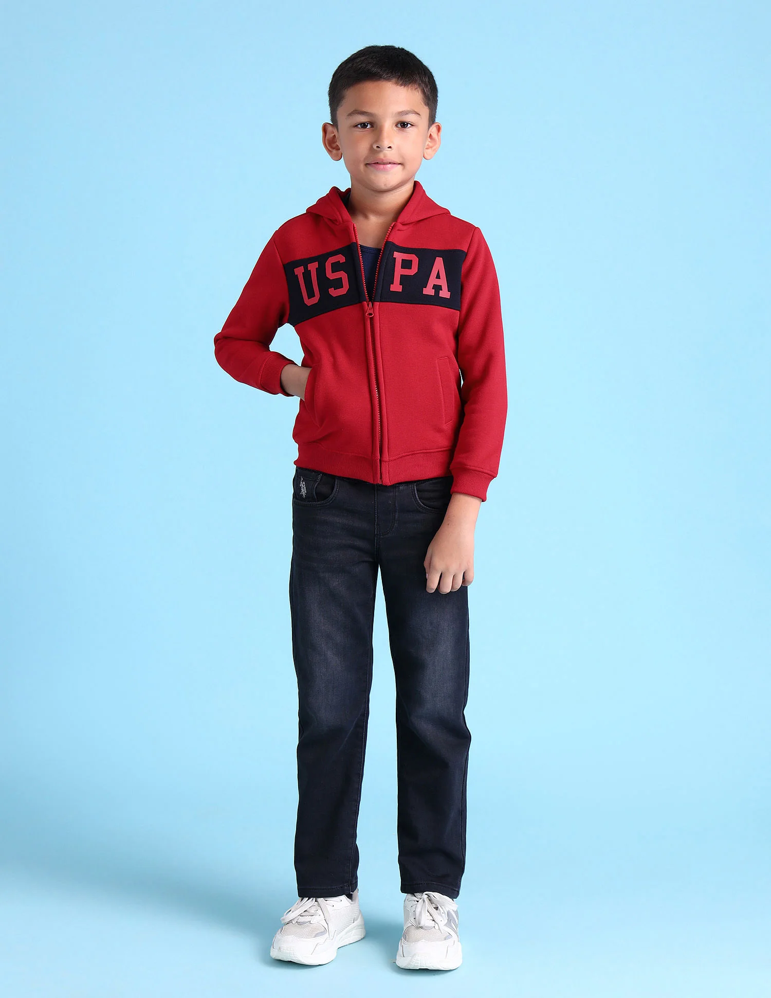 Boys Brand Printed Hooded Sweatshirt - Image 3