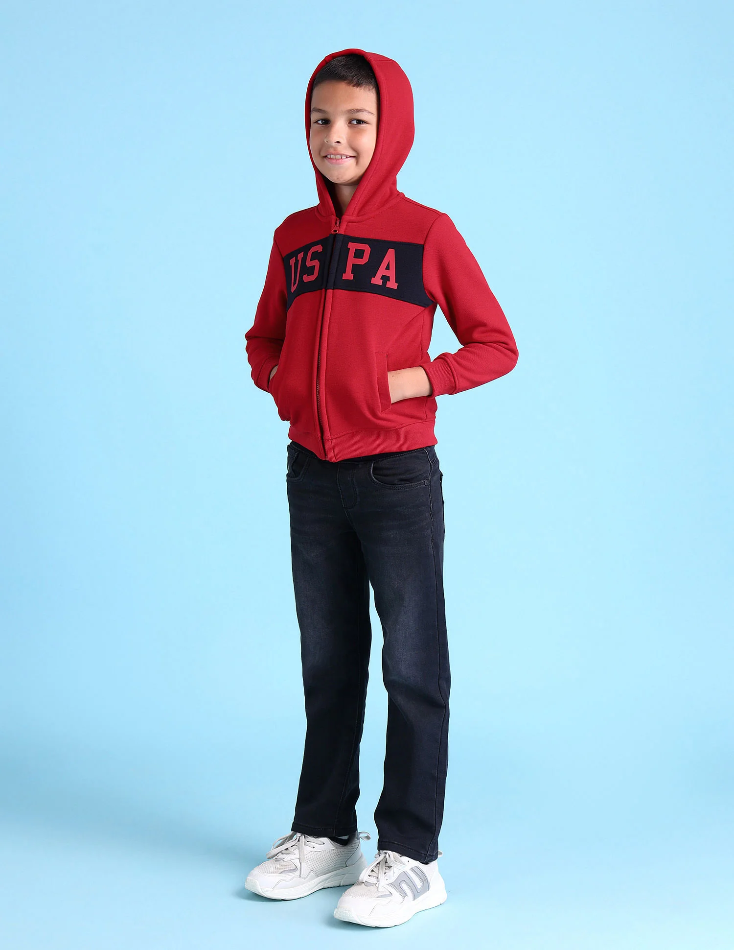 Boys Brand Printed Hooded Sweatshirt - Image 5