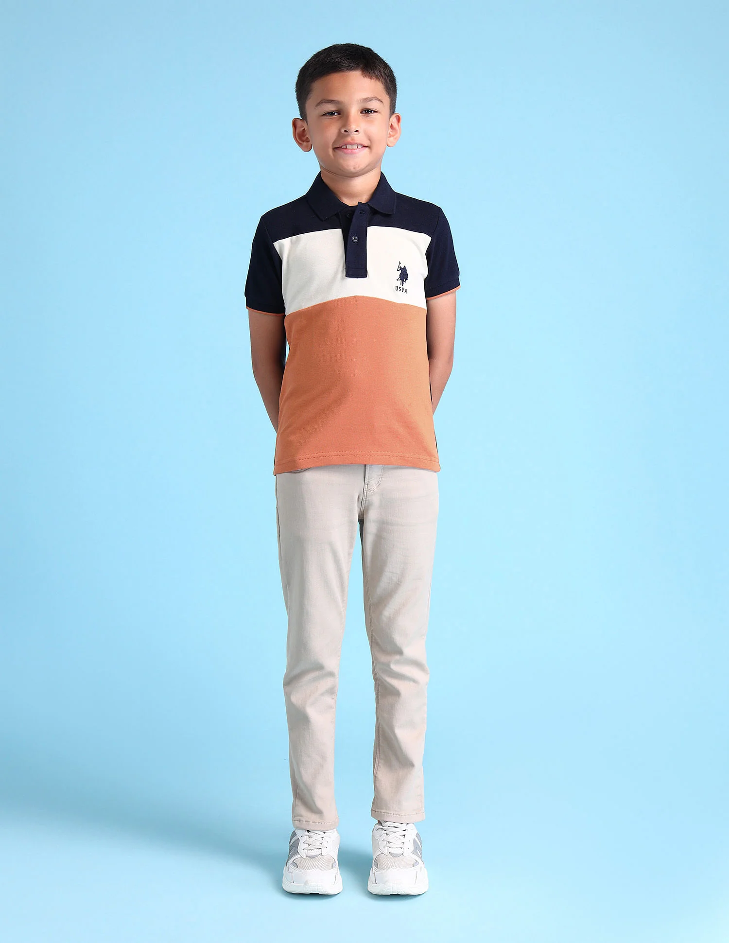 Boys Colourblocked Polo Shirt - Image 3