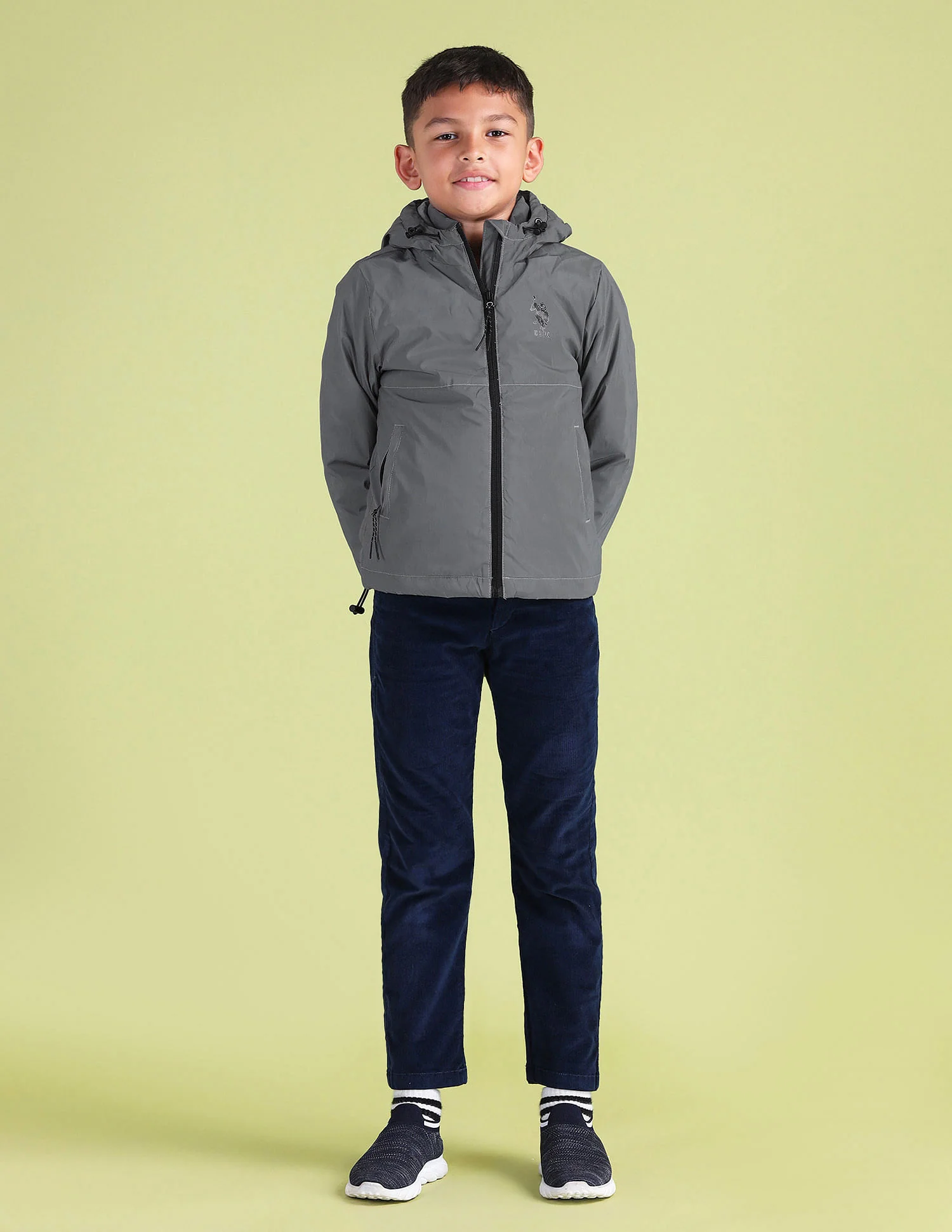 Boys Regular Fit Solid Padded Jacket - Image 3