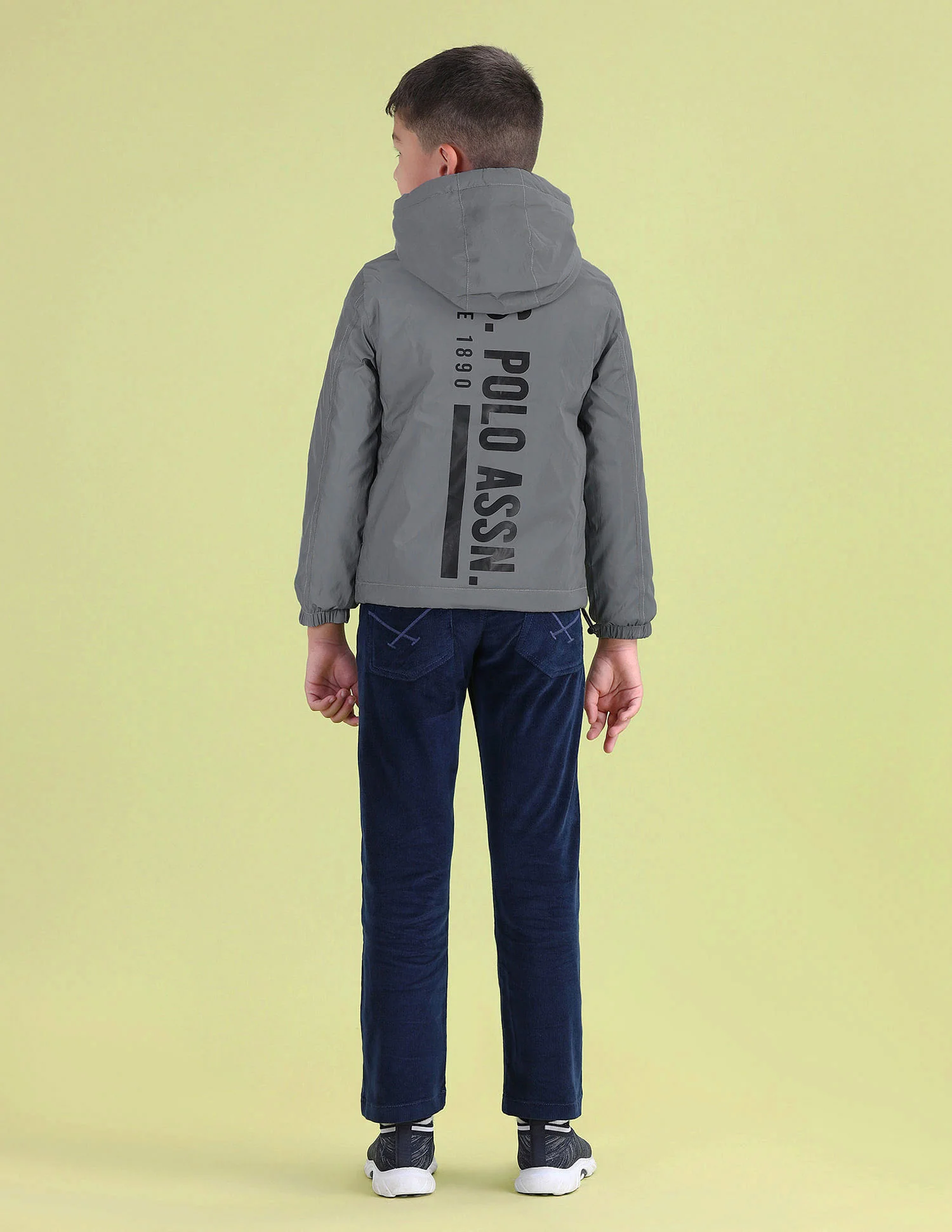 Boys Regular Fit Solid Padded Jacket - Image 4