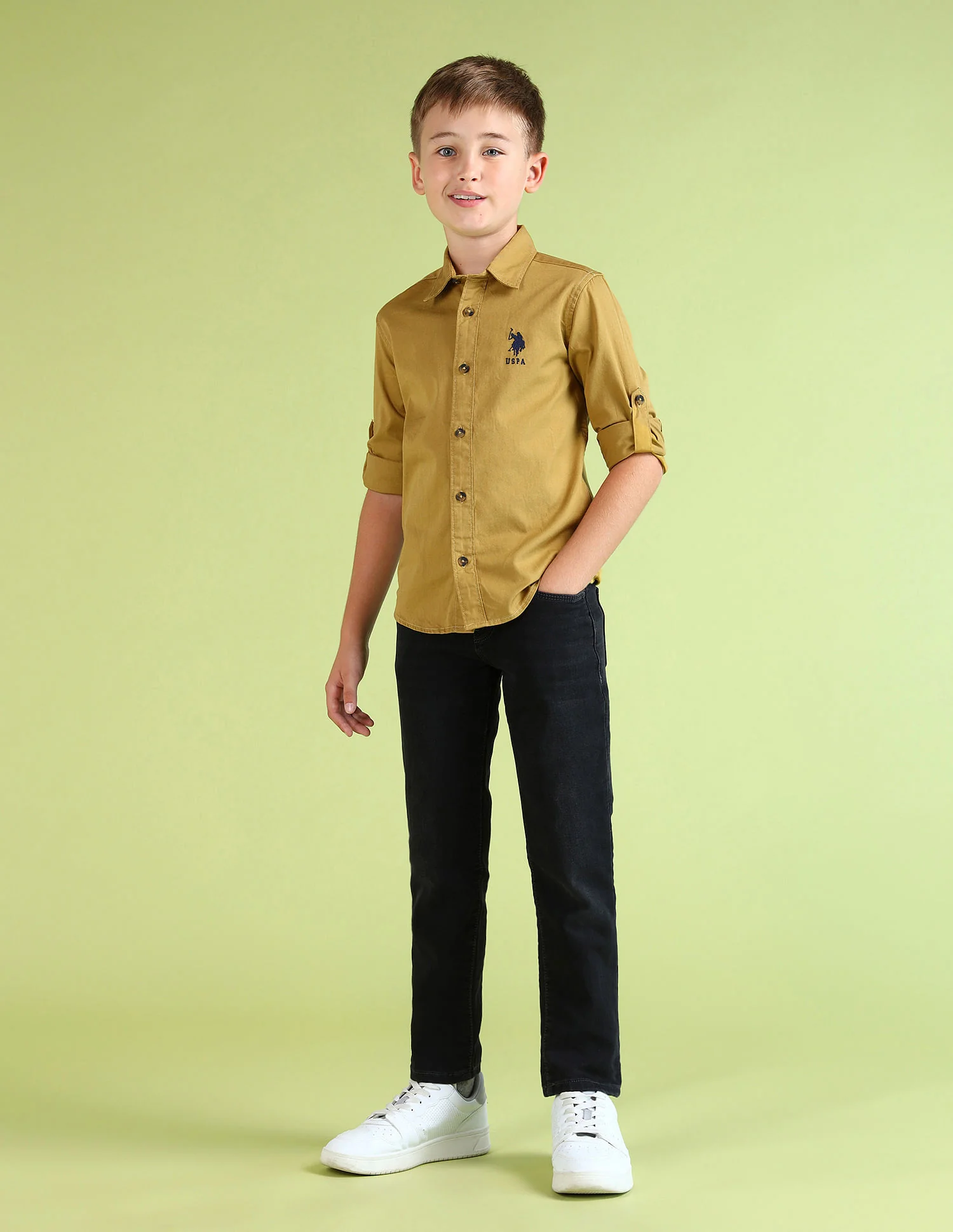Boys Regular Fit Solid Shirt - Image 3