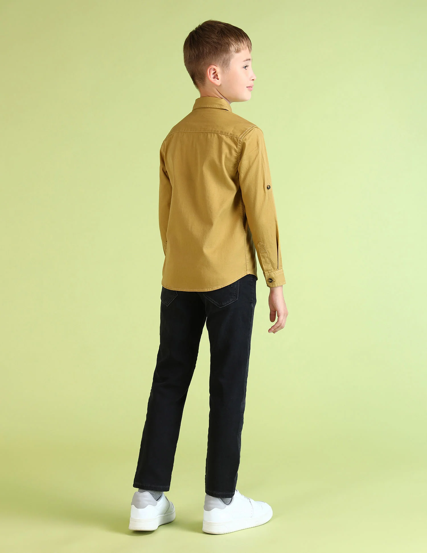 Boys Regular Fit Solid Shirt - Image 4