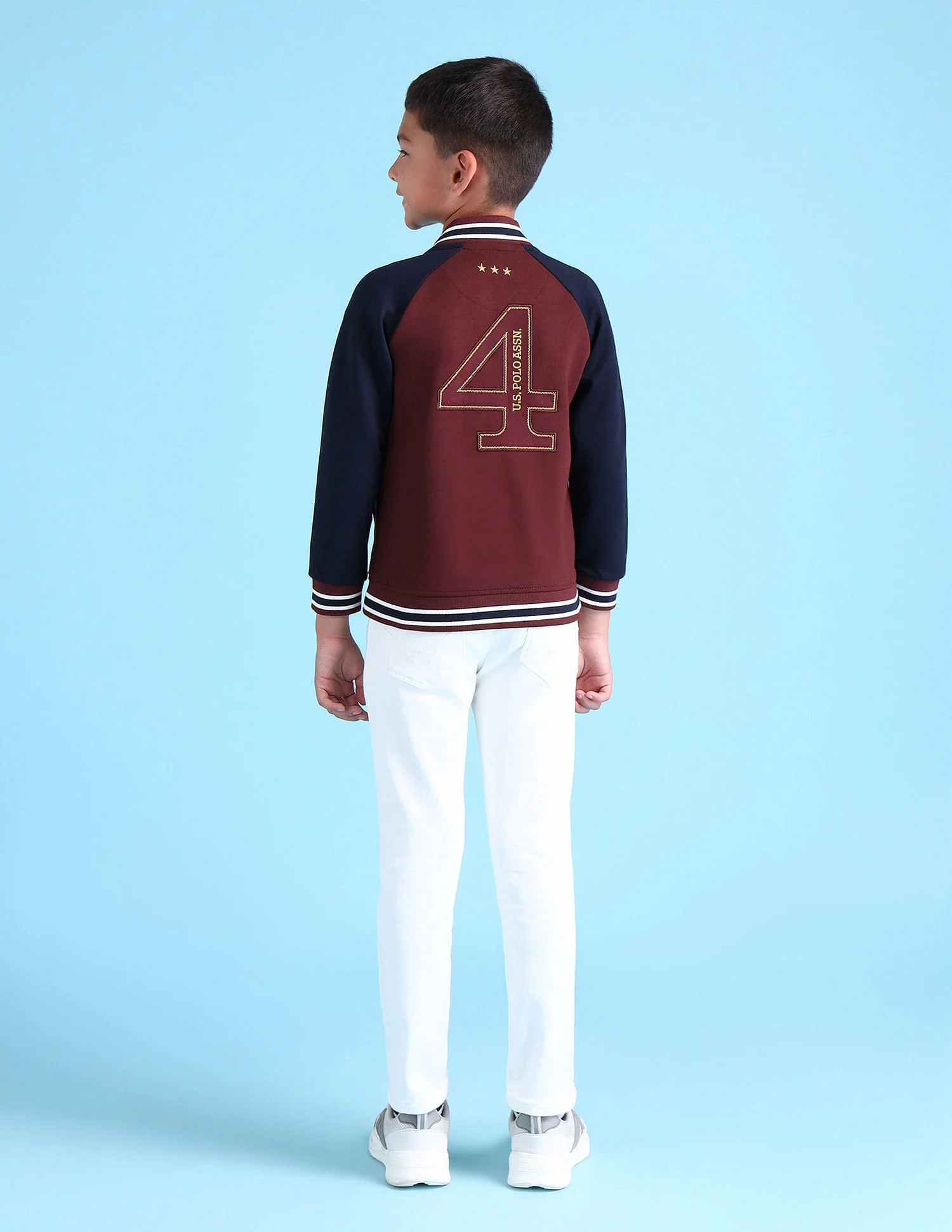 Boys Stand Neck Brand Sweatshirt - Image 4