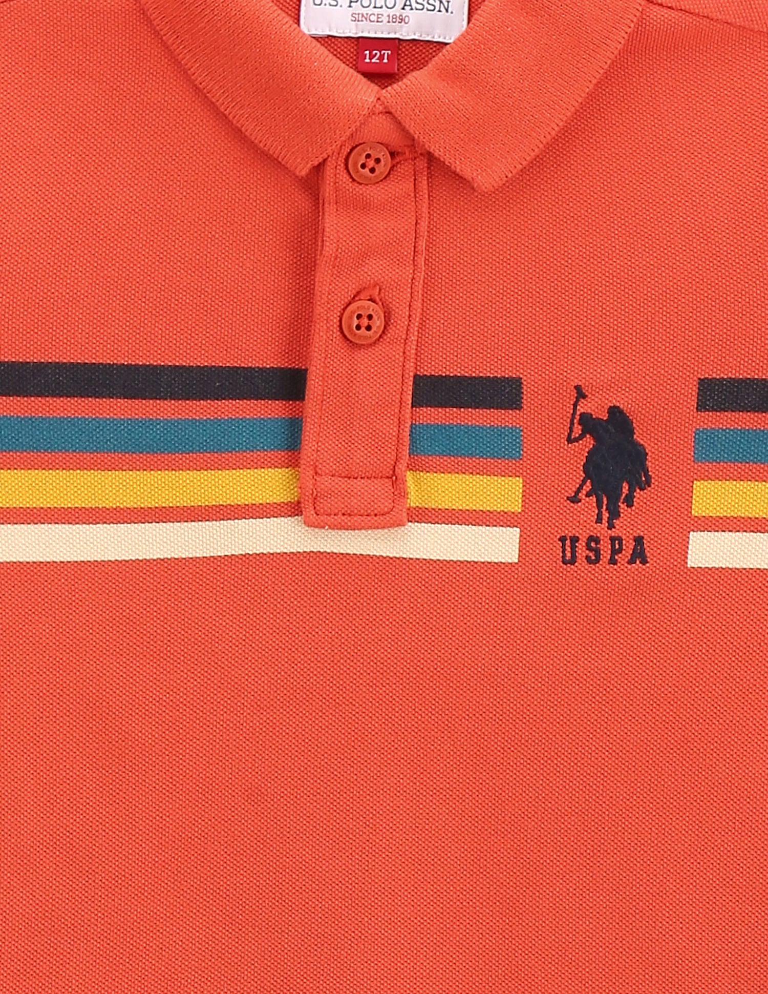 Boys Brand Print Cotton Polo Shirt - Image 3