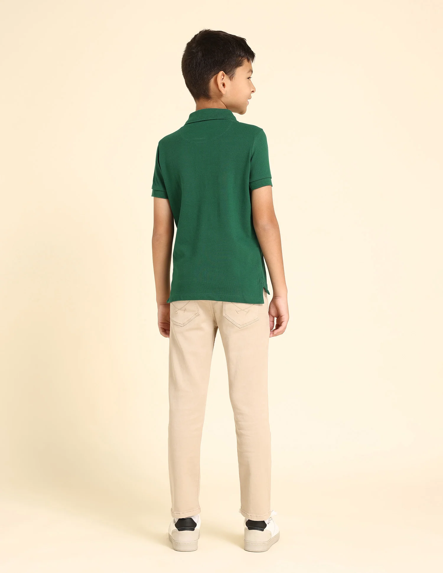 Boys Brand Print Cotton Polo Shirt - Image 4