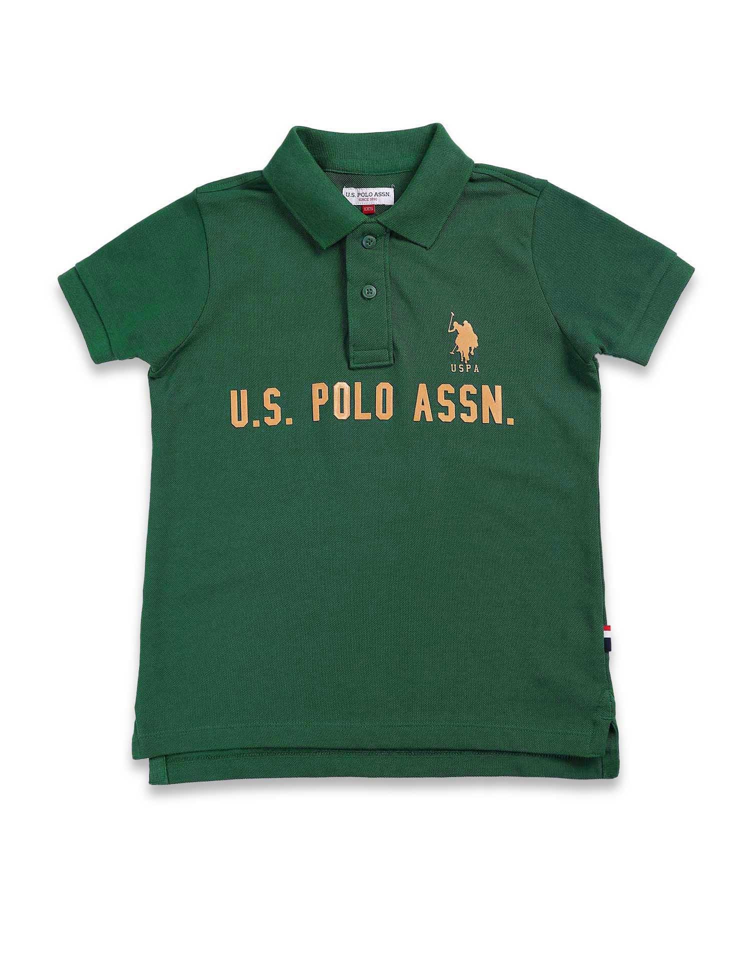 Boys Brand Print Cotton Polo Shirt - Image 5