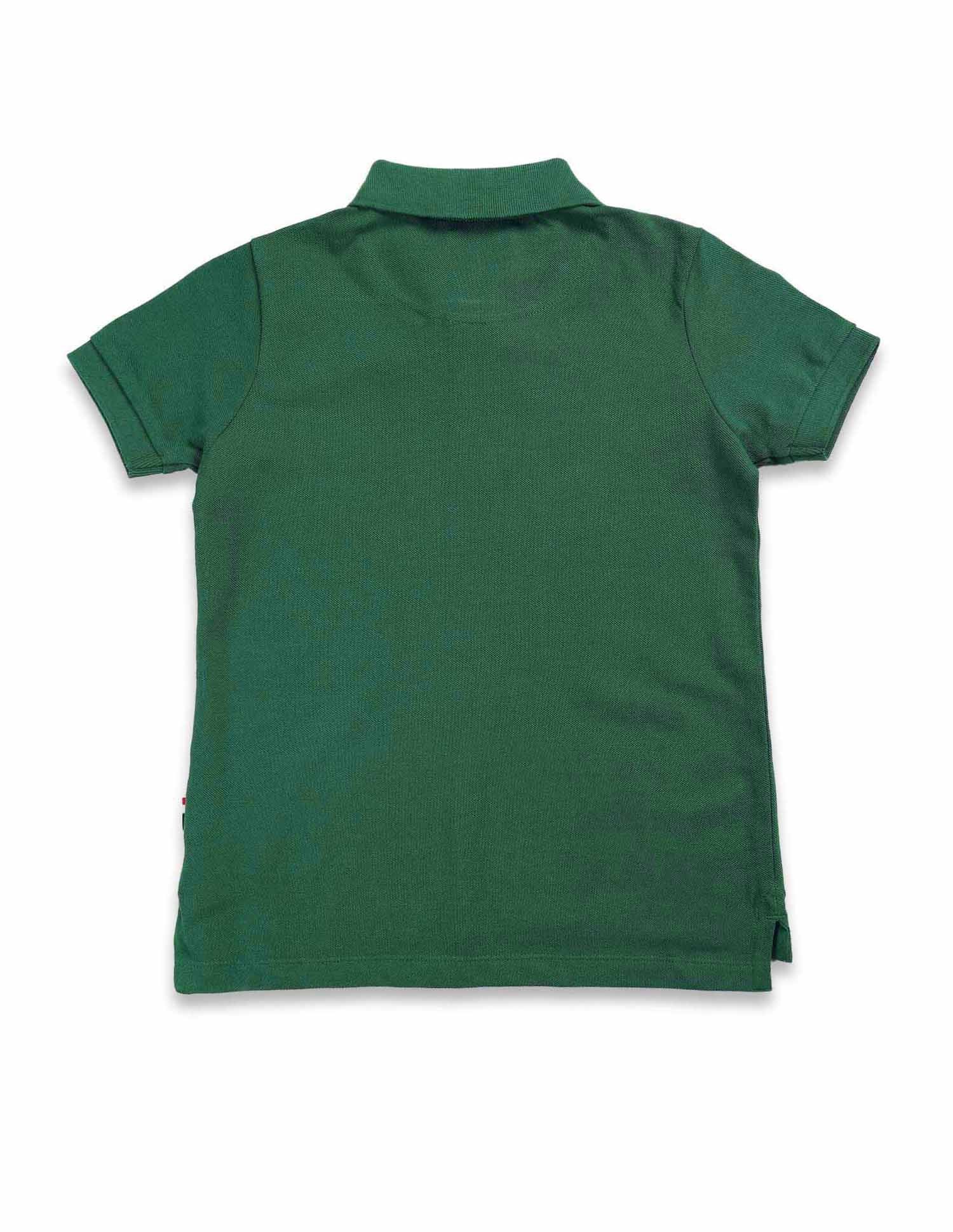 Boys Brand Print Cotton Polo Shirt - Image 6
